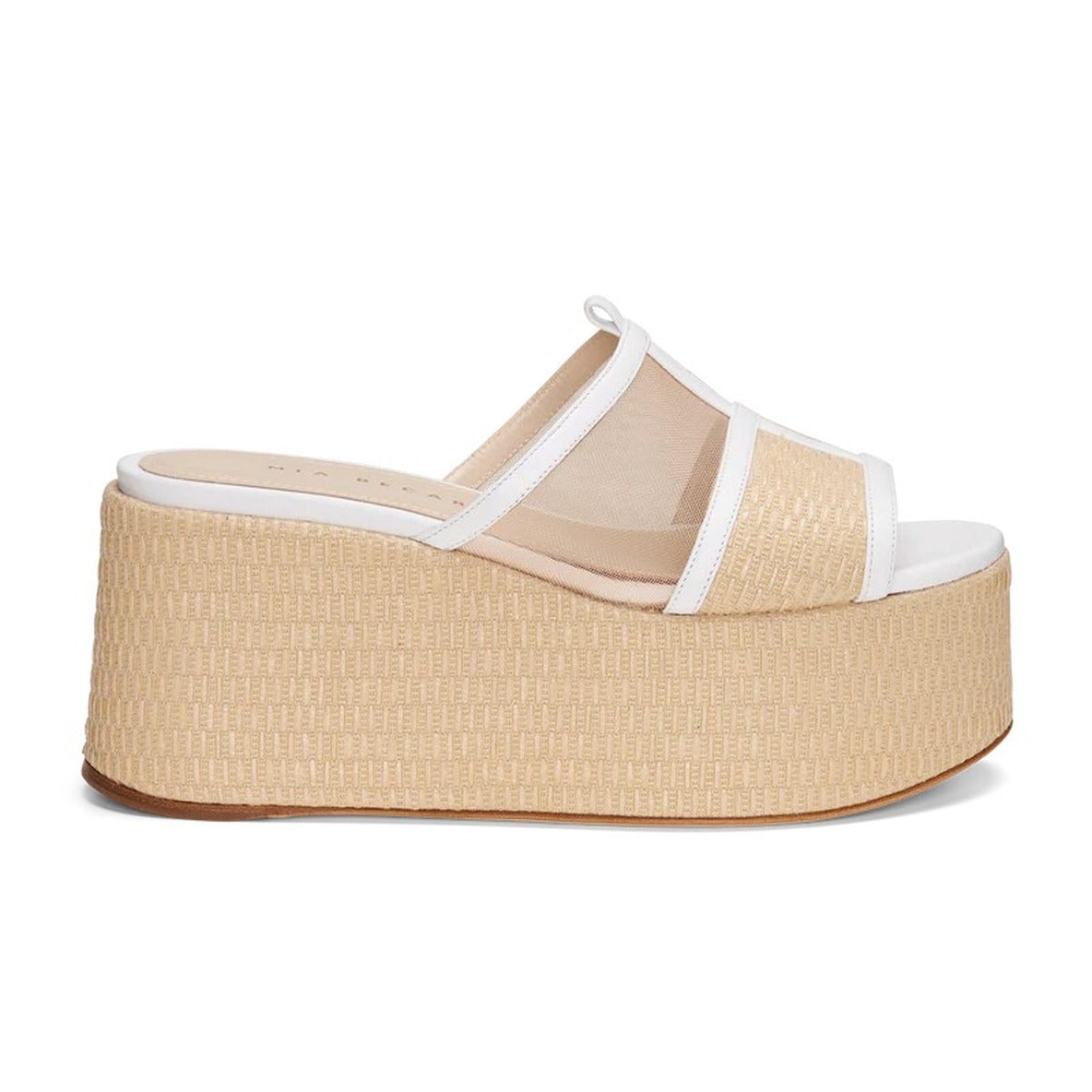 Heel Platform Sandals With Woven Base