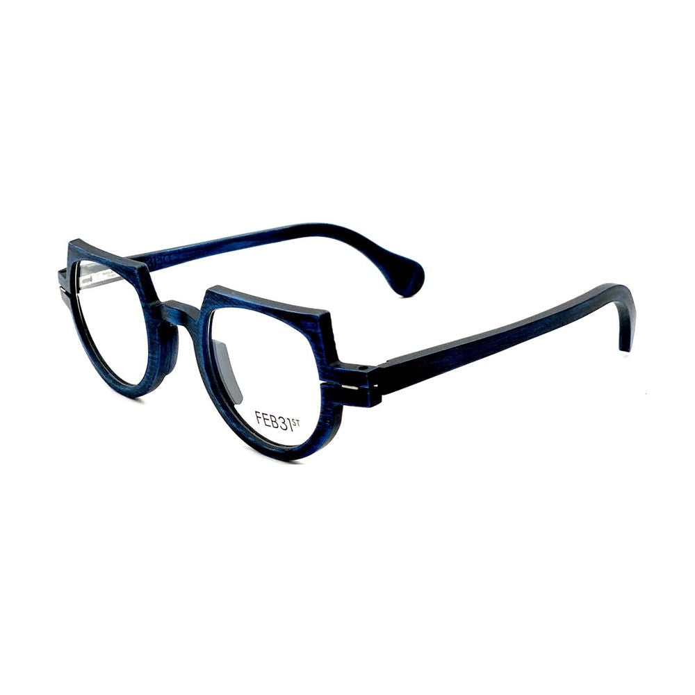 Lewis Blu Geometric Wooden Sunglasses
