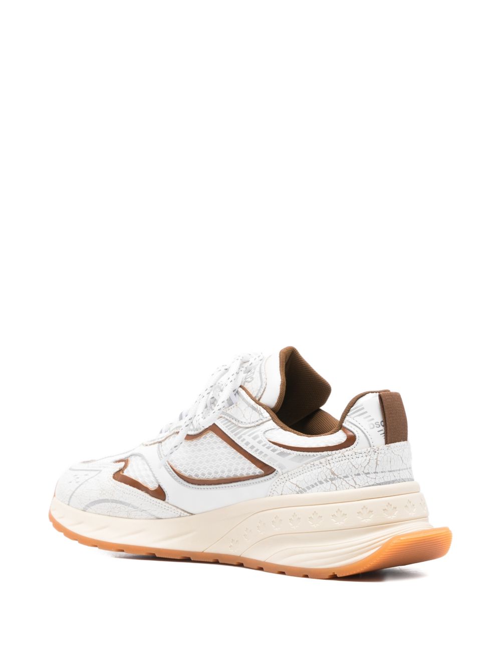 White Textured Upper Sneakers