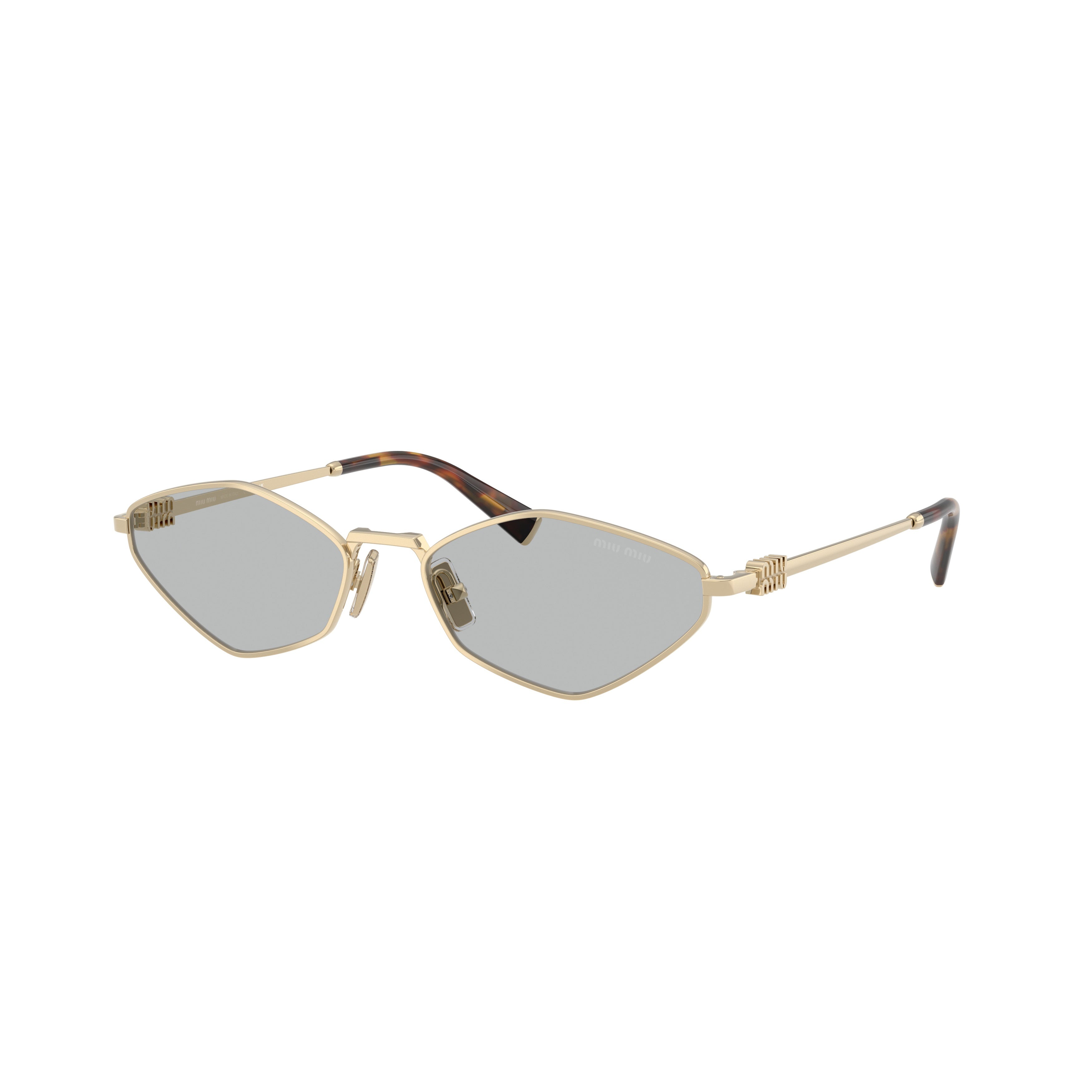 0mu 56zs Angular Geometric Metal Sunglasses