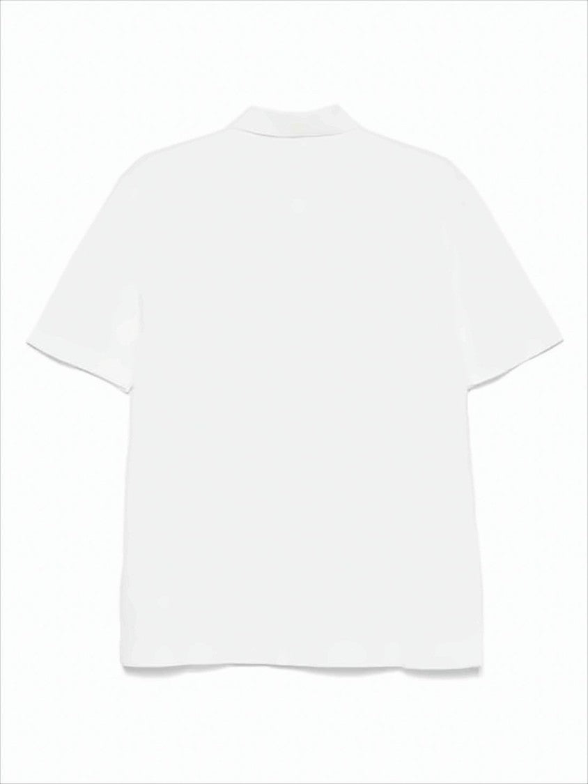 Minimalist White Polo Shirt with Traditional Collar