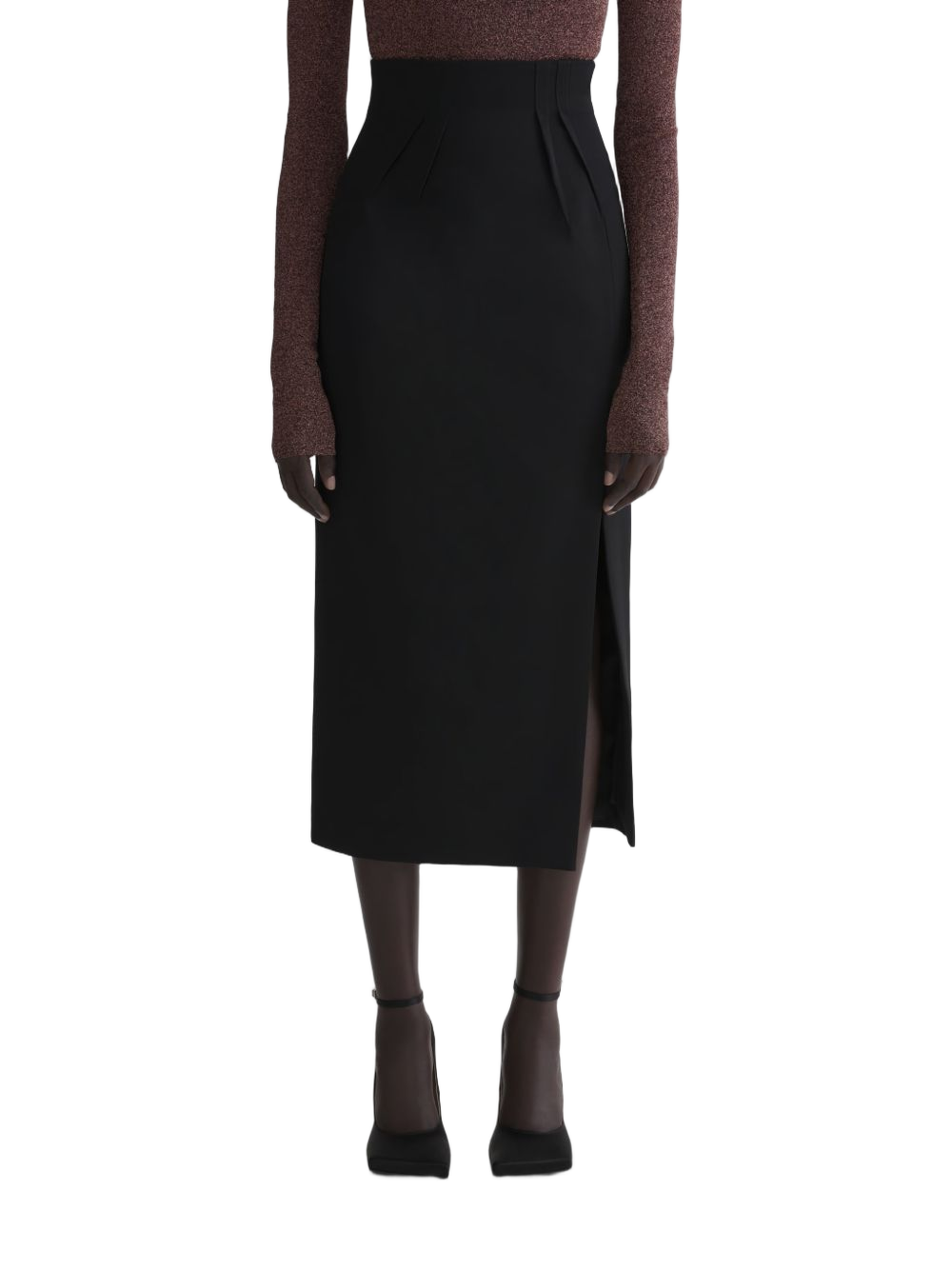 High-Waisted Black Skirt