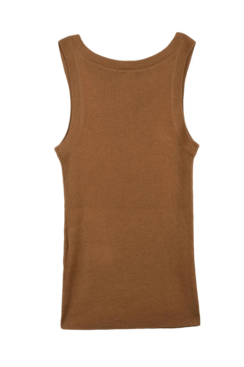 Eliadi Virgin Wool Top - Brown