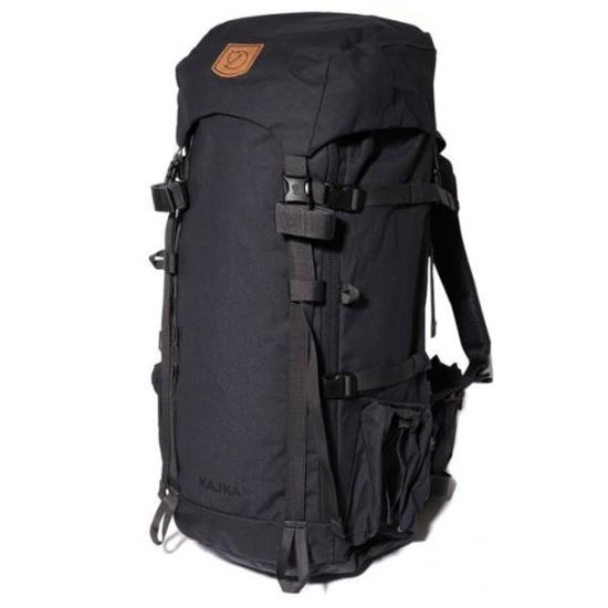 Structured Black Polyamide Backpack with Buckle Closure