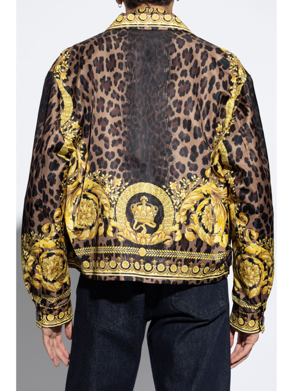 Barocco-Leopard Print Jacket