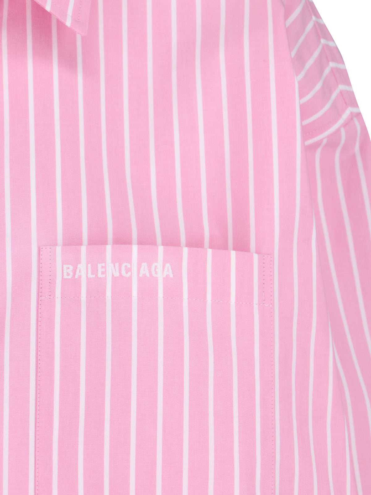 Pink Cotton Poplin Striped Shirt