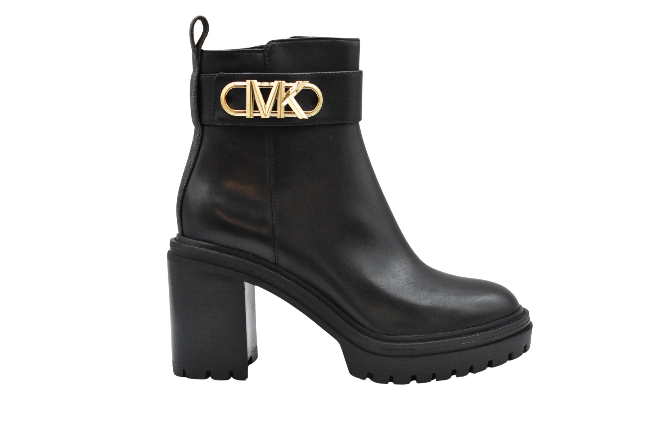 Flat Black Leather Ankle Boots