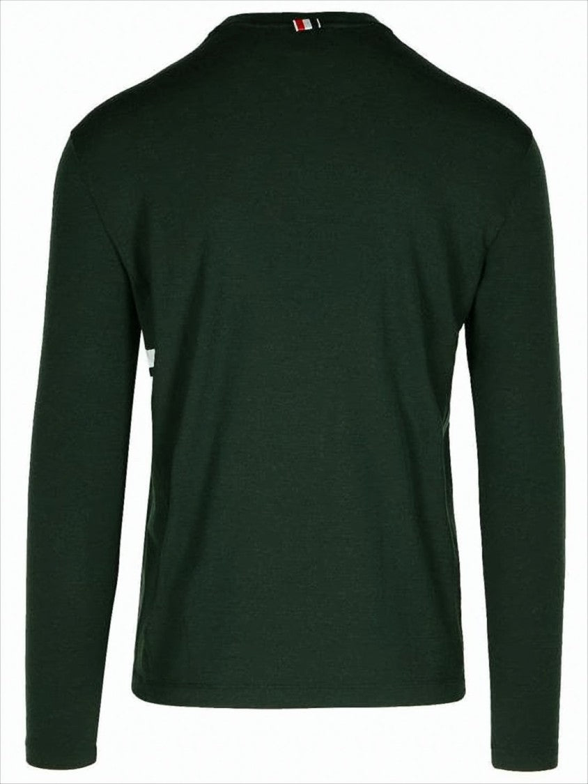 Classic Dark Green Crew Neck Knit Sweater