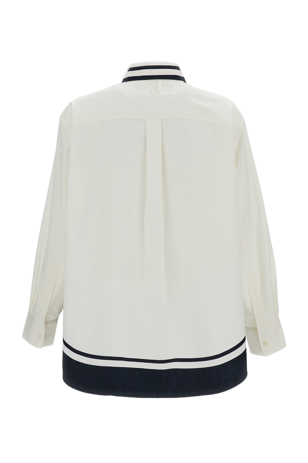 White Blue Camargue Cotton Shirt