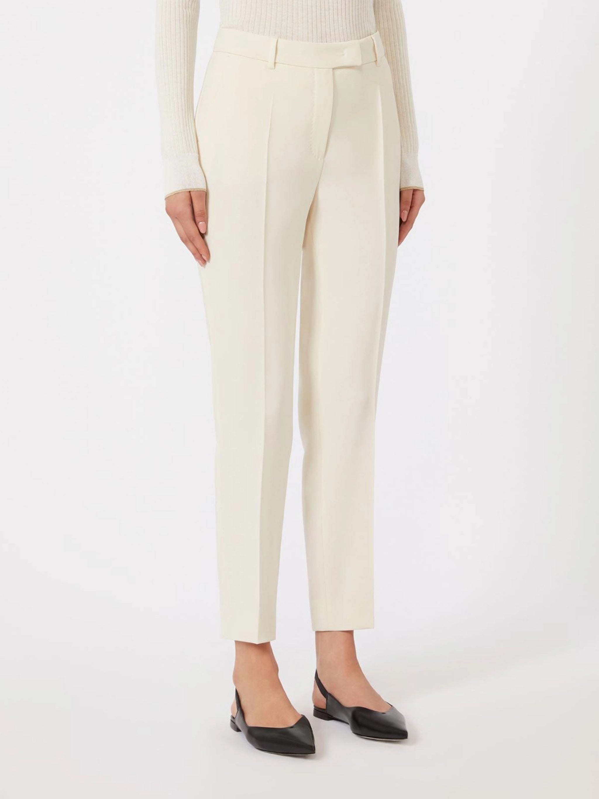 White Jerta Straight-Leg Tailored Trousers