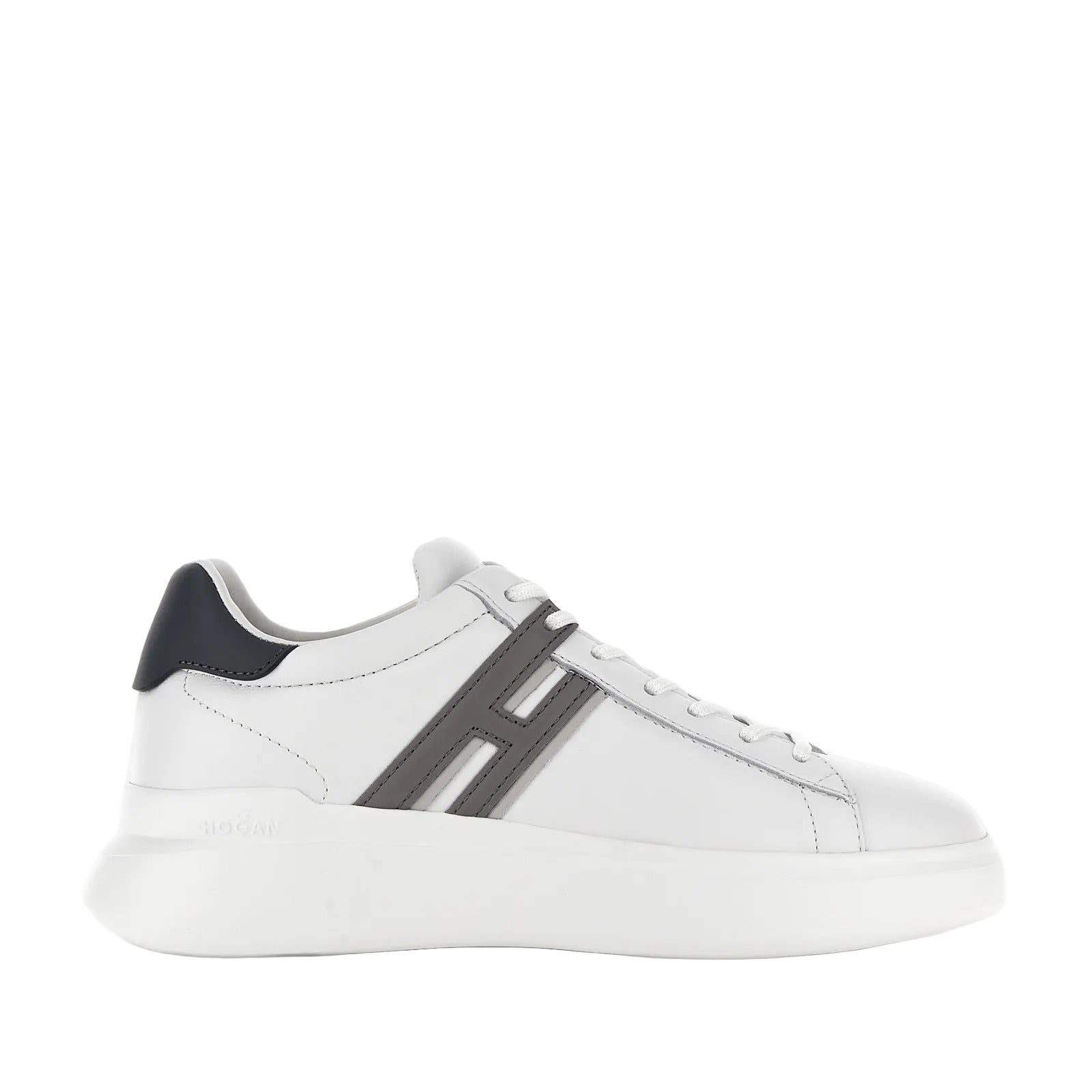 Refined Leather Sneakers With Contrasting 'H' Detail
