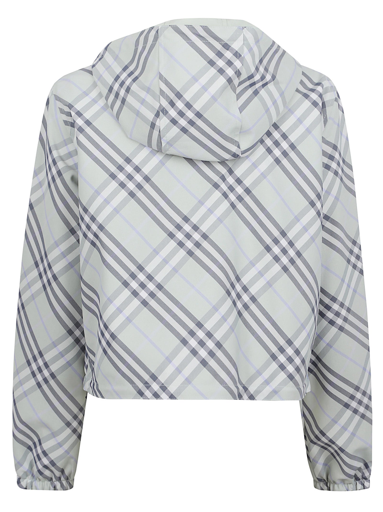 Reversible Checkered Jacket with Drawstring Hood