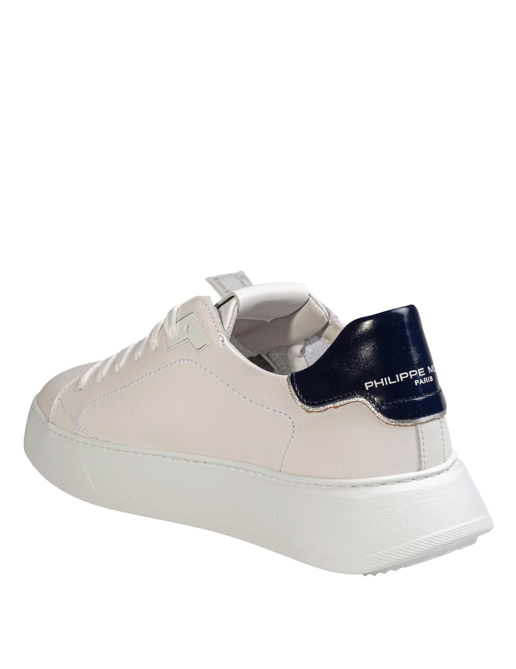 Temple Low White Leather Sneakers