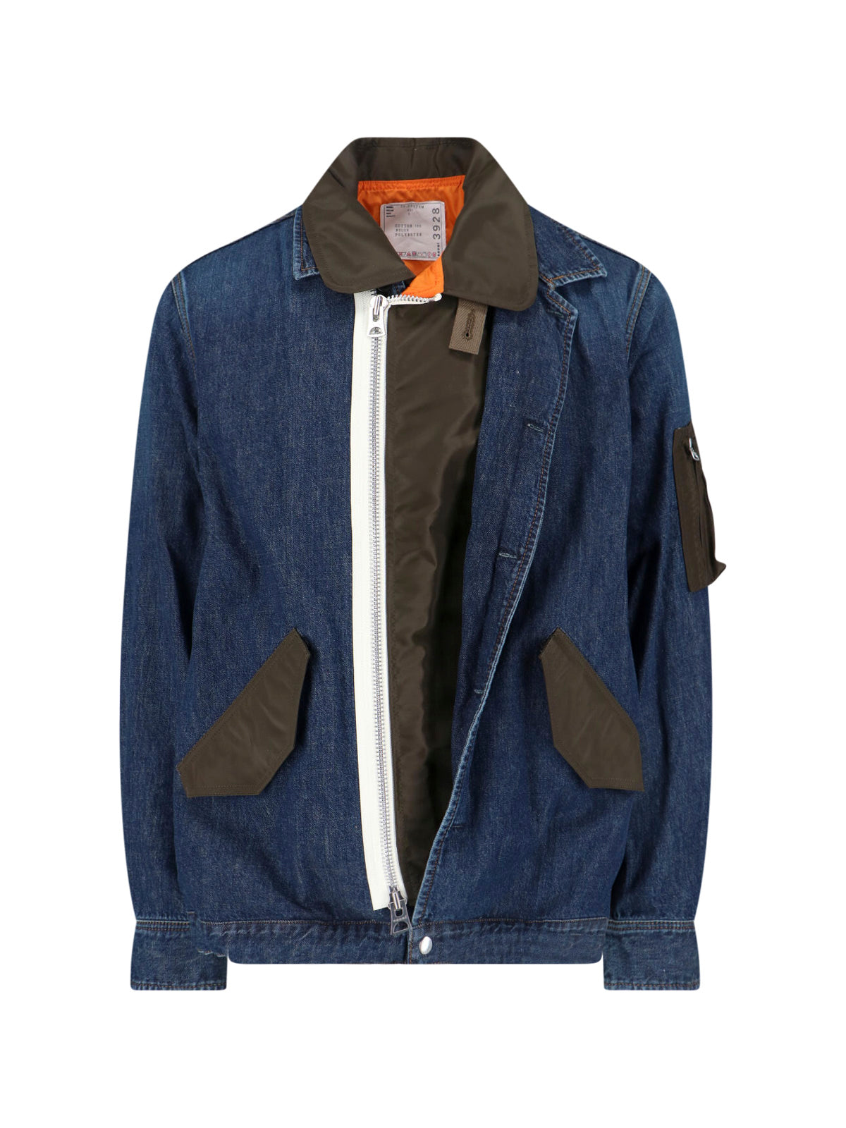Structured Zip-Up Jacket With Contrasting Panels
