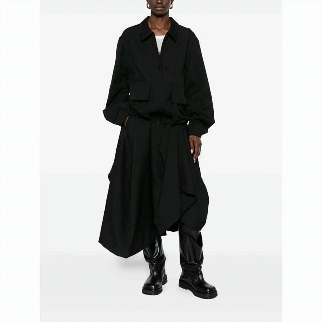Oversized Jacket with Functional Flap Pockets