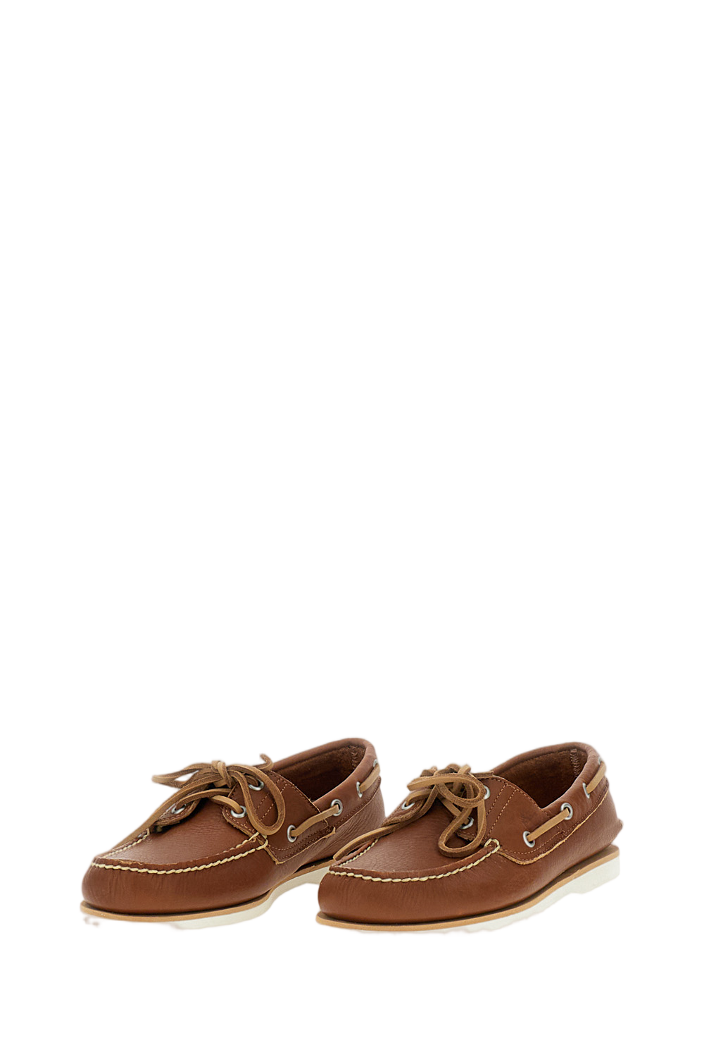 Traditional Hand-Stitched Brown Leather Boat Shoes