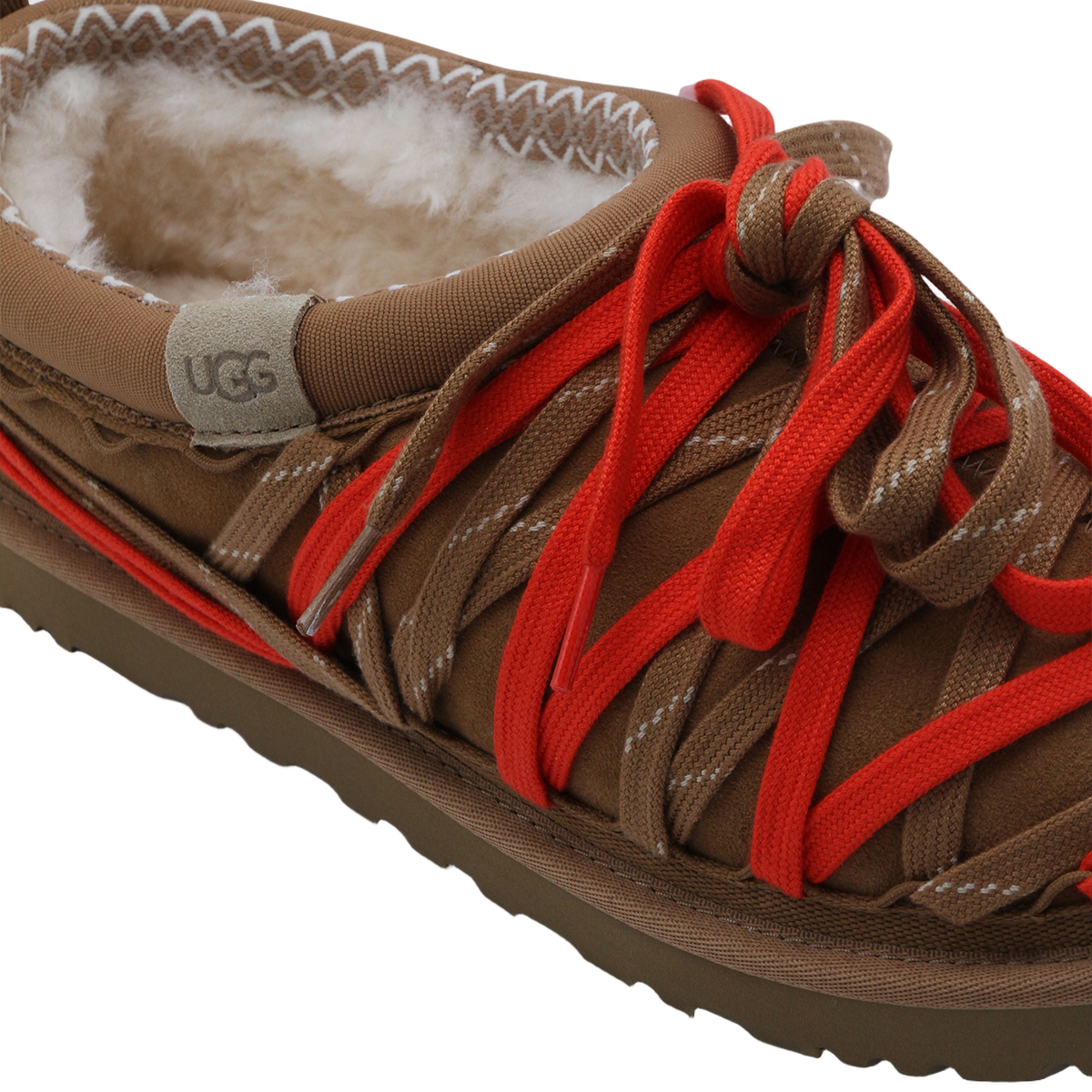 Brown Flat Shoes with Crisscrossing Straps