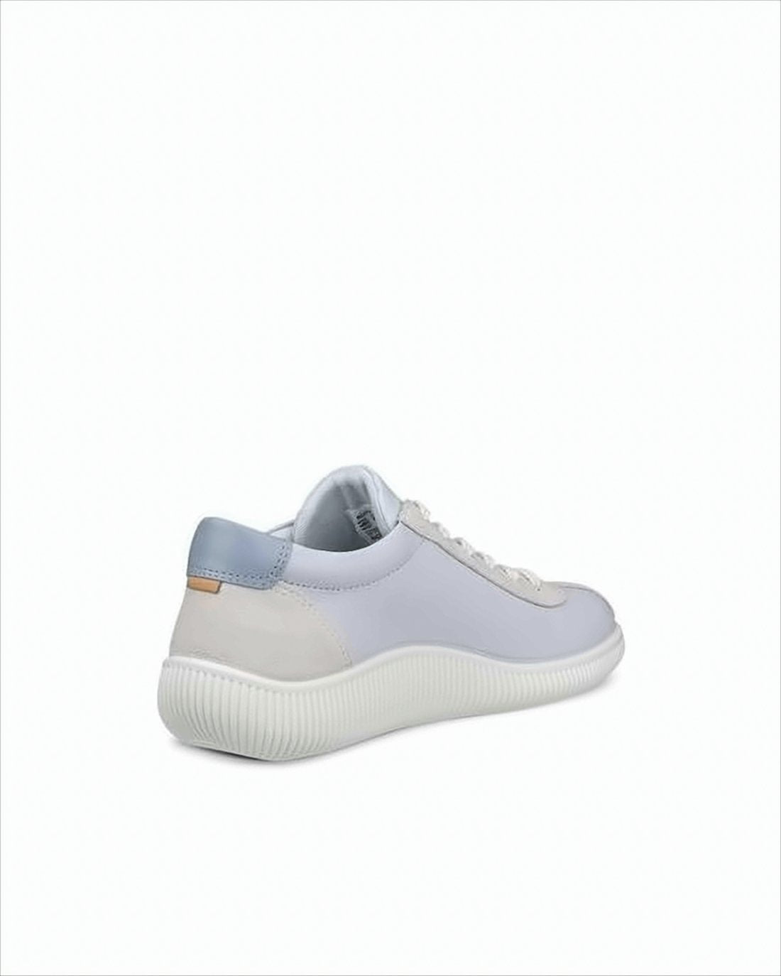 White Ecco Sneakers with Leather Upper
