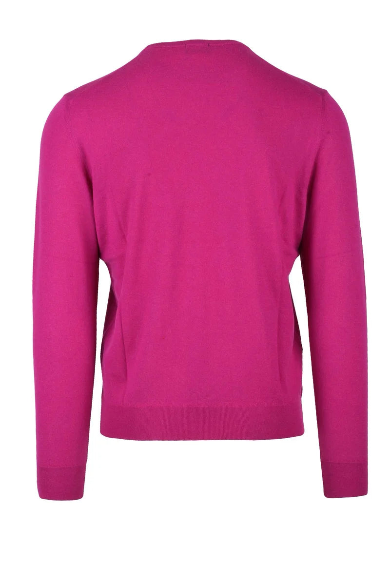 Thin Cashmere Crew Neck Pullover - Pink