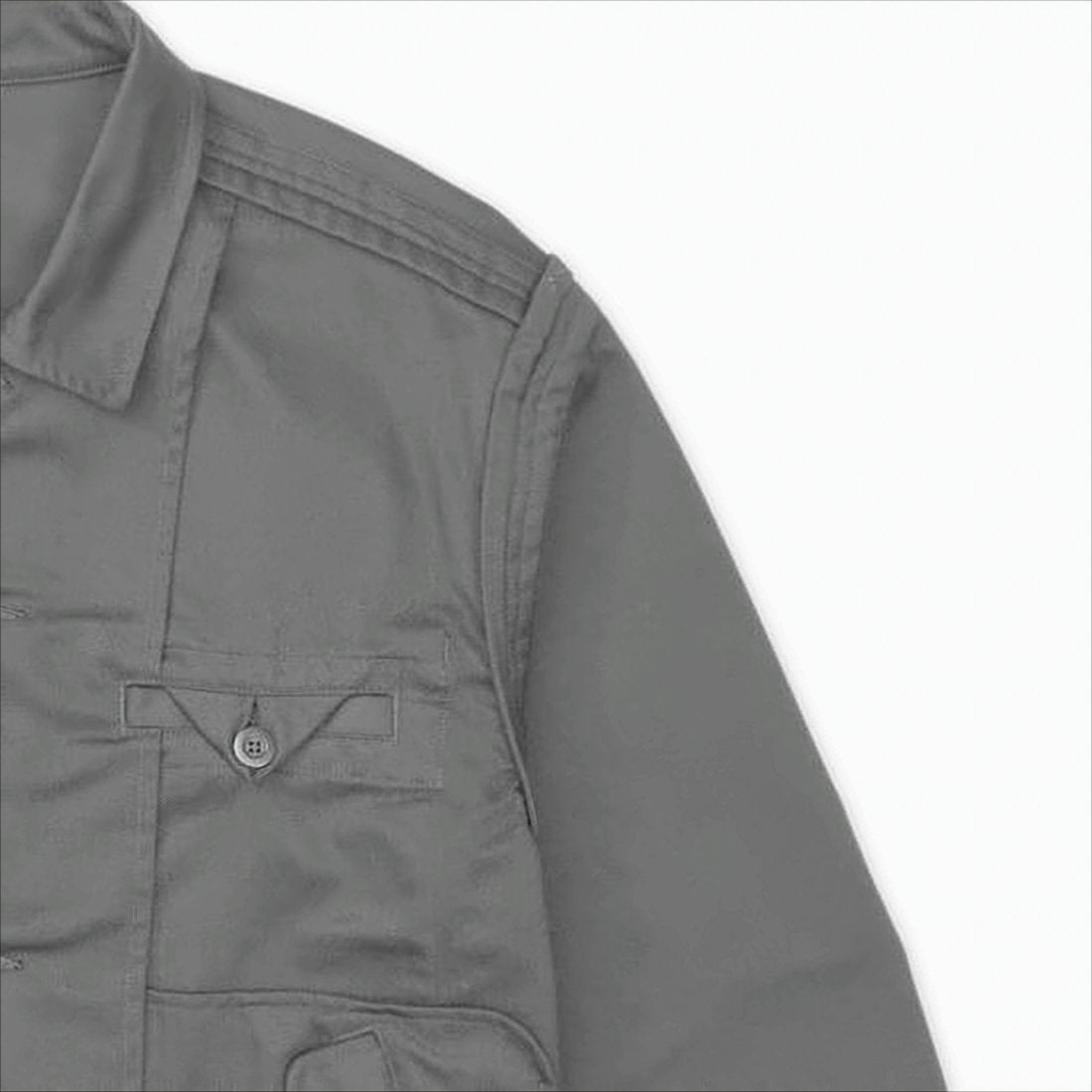 Structured Grey Jacket with Classic Collar