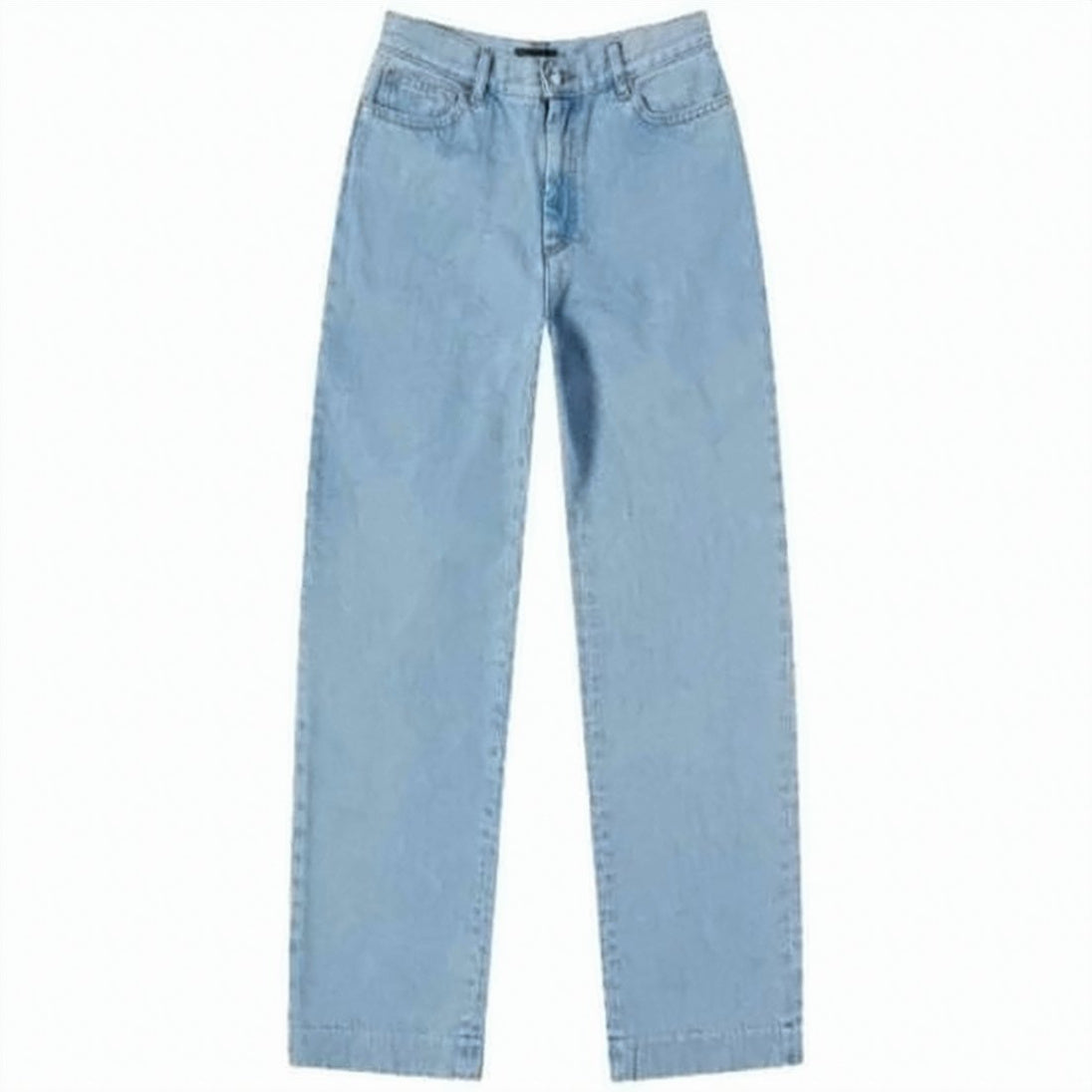 Light Blue Straight-Leg Denim Pants