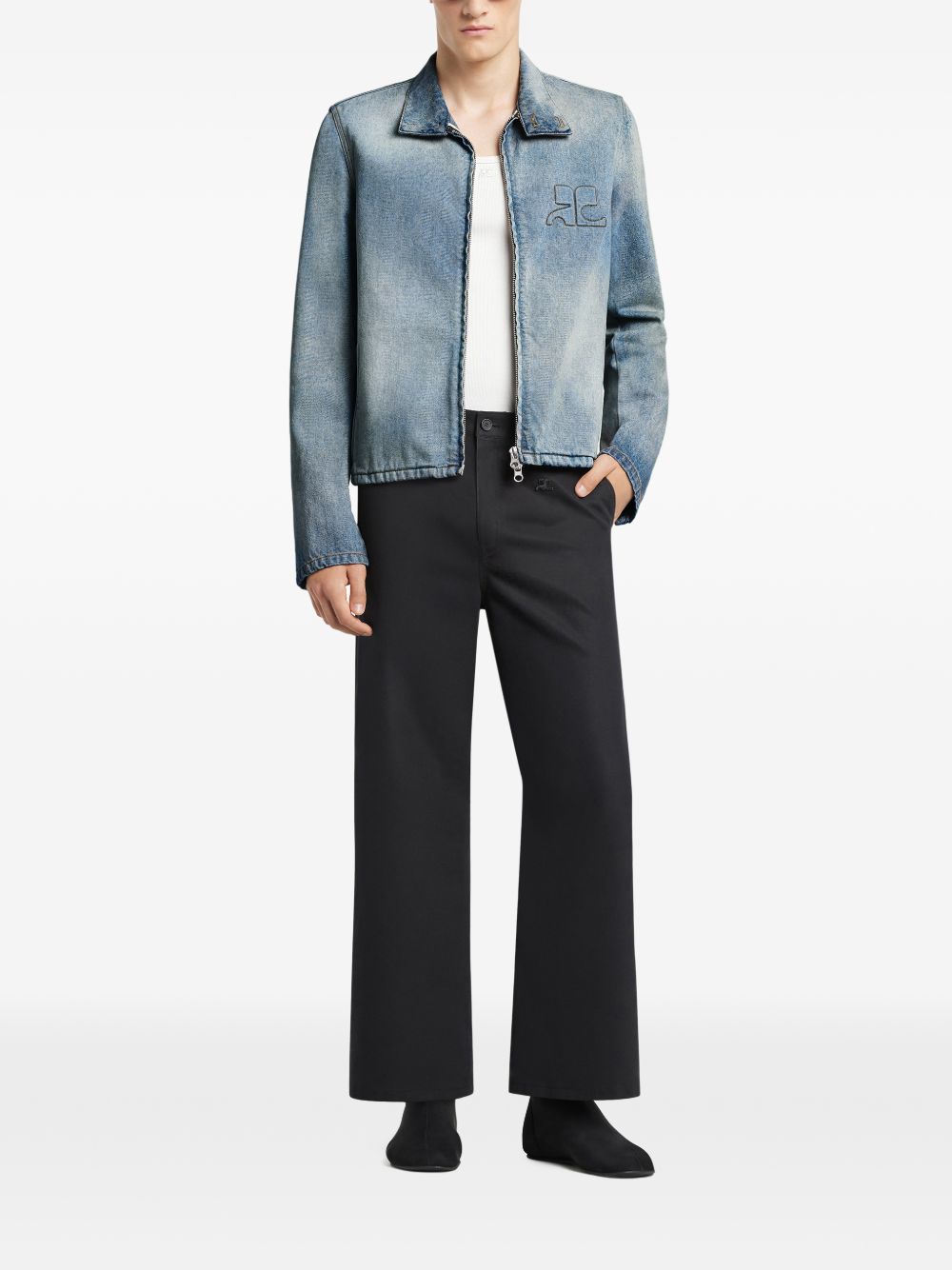 Silk-Nylon Denim Jacket