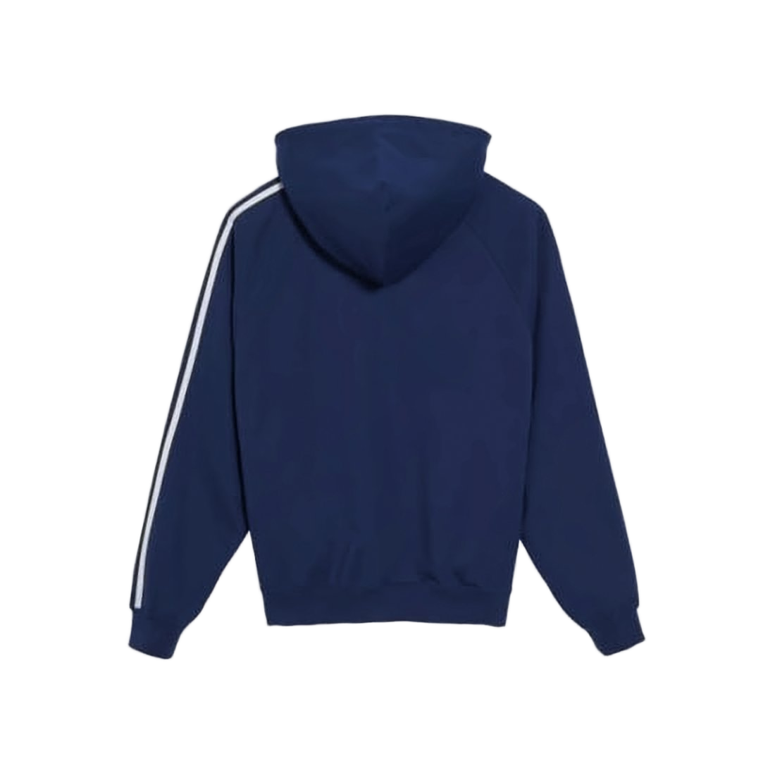 Deep Blue Hoodie with Contrasting White Panels