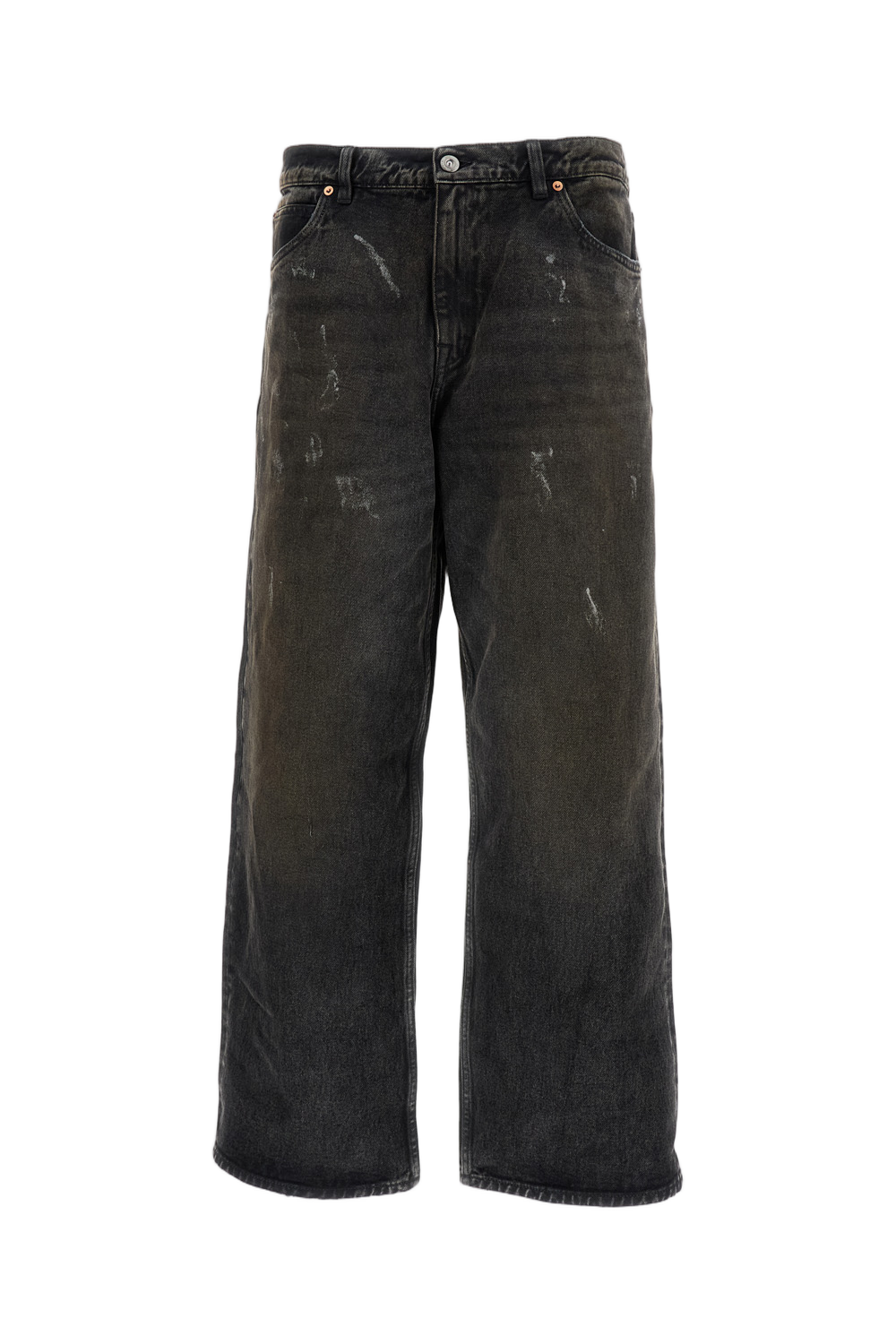 Black Straight-Leg Jeans