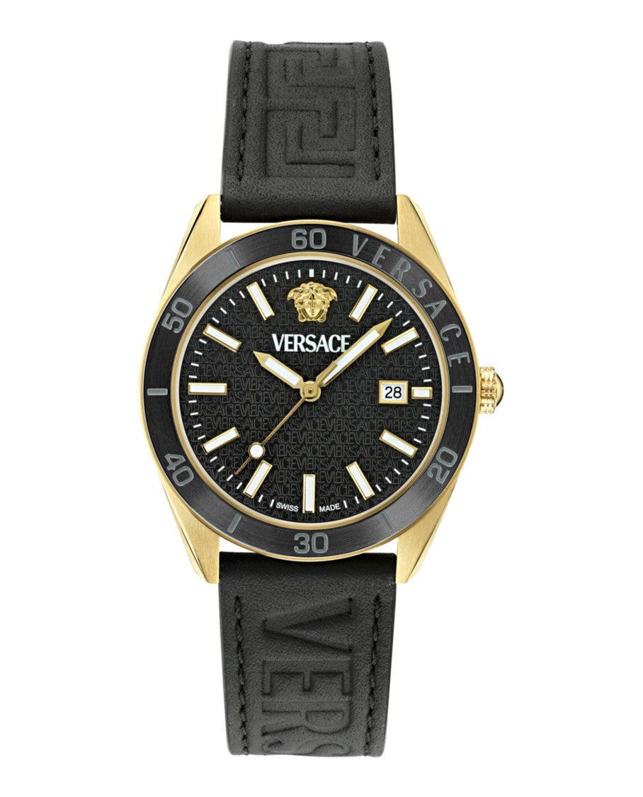 V-Dome Calf Leather Watch