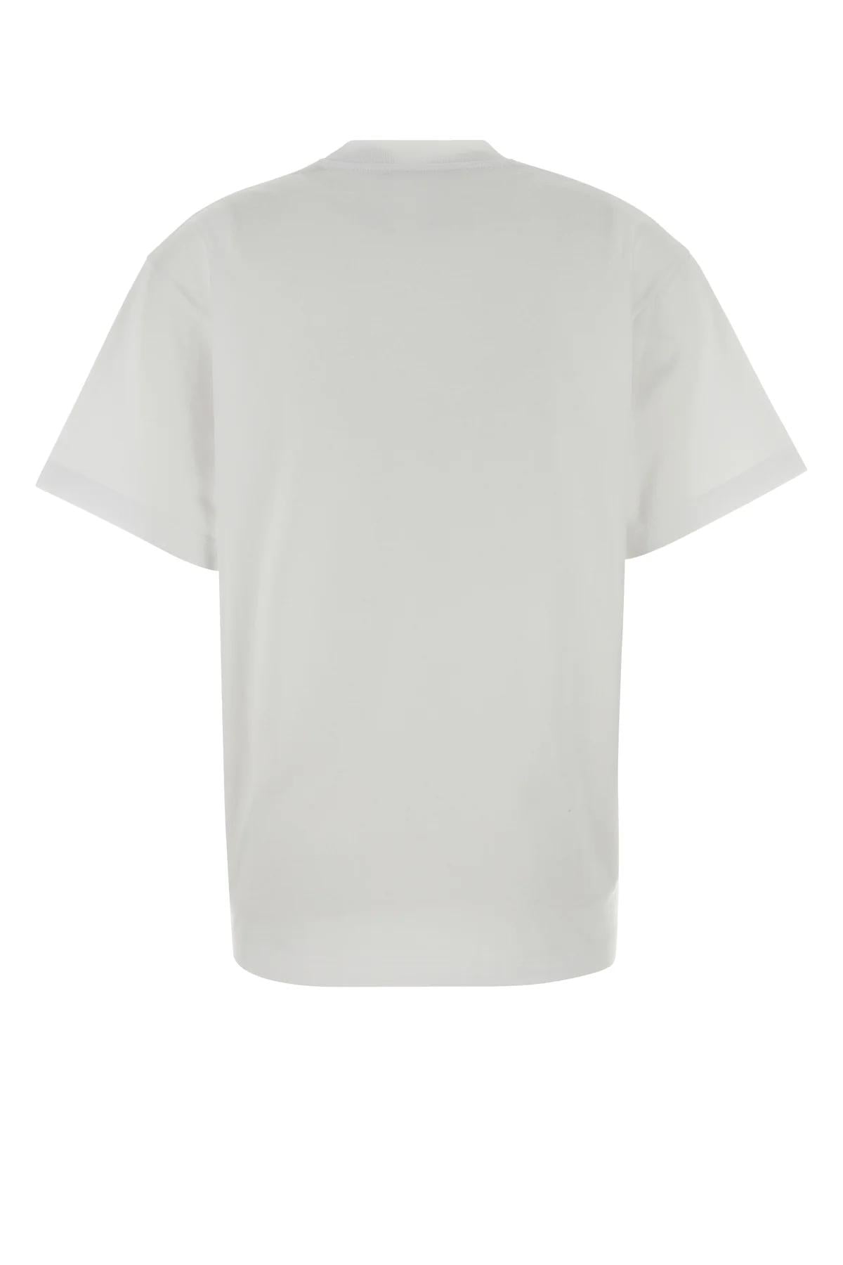 White Cotton T-Shirt with Minimalist Design