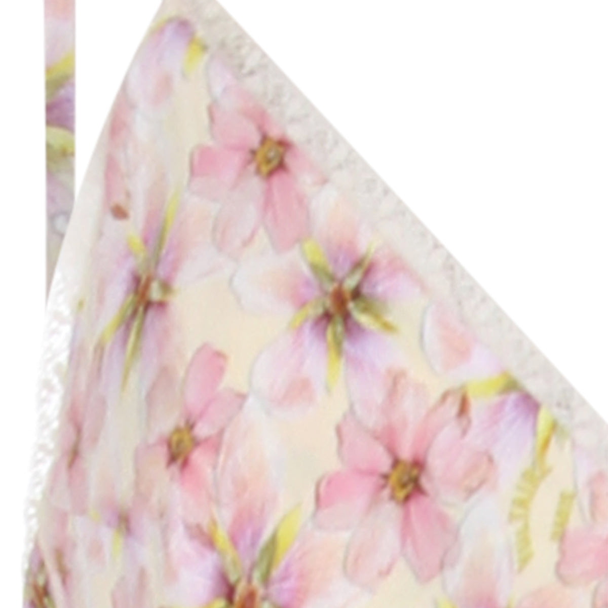 Pink Floral Viscose Midi Dress