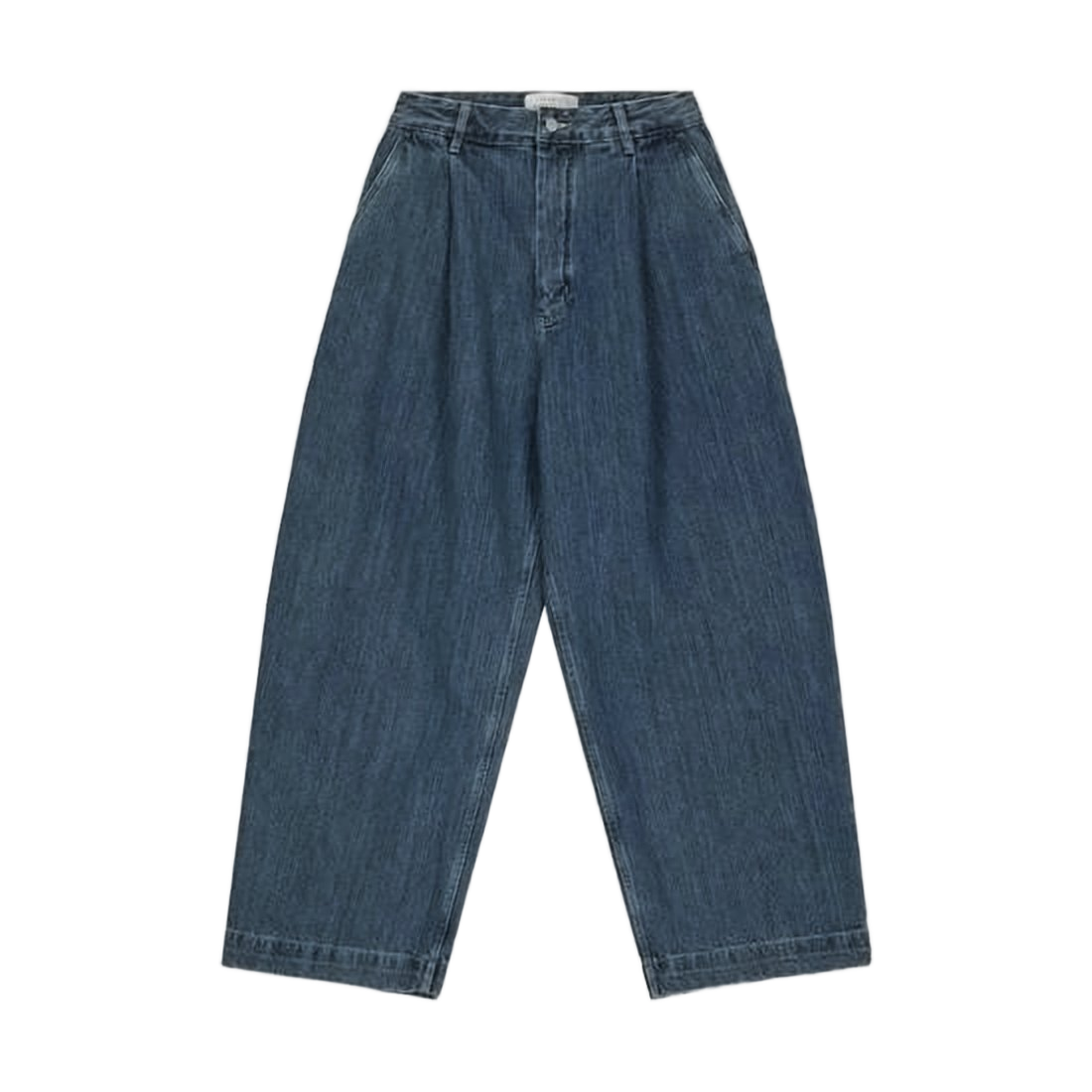 High-Waisted Wide-Leg Denim Pants