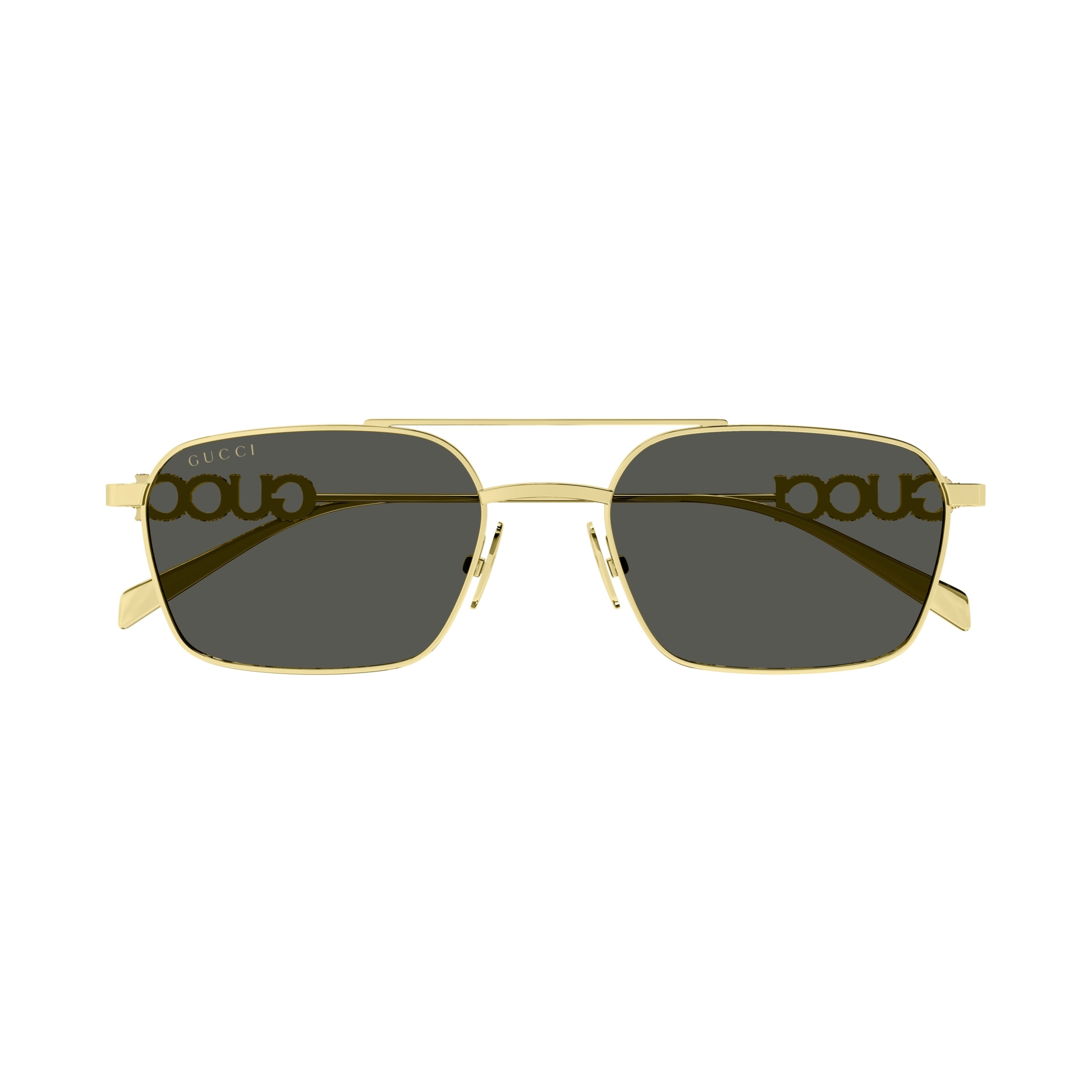 Gg1804s Rectangular Gold Metal Sunglasses