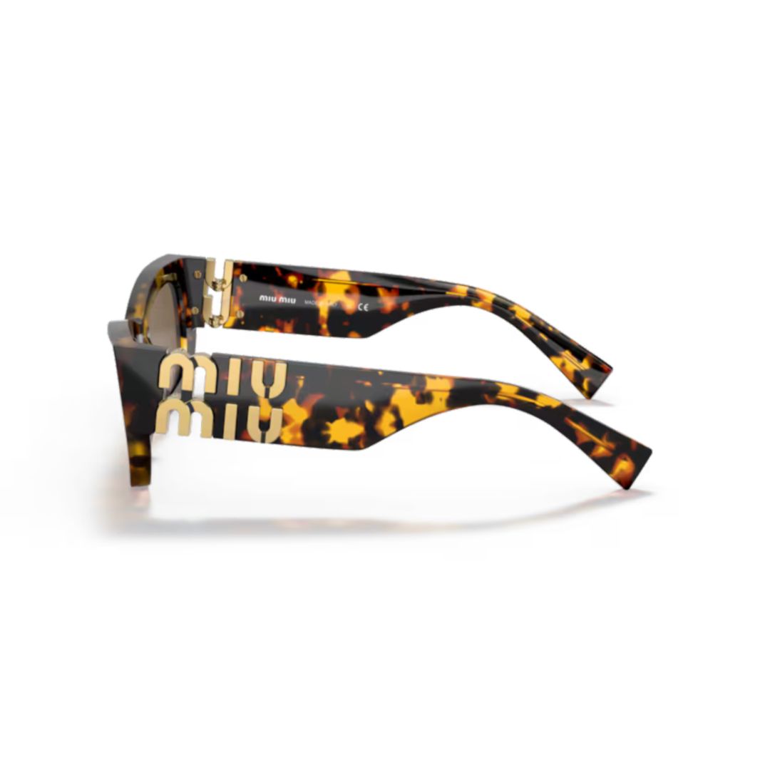 0mu 09ws Rectangular Tortoiseshell Sunglasses
