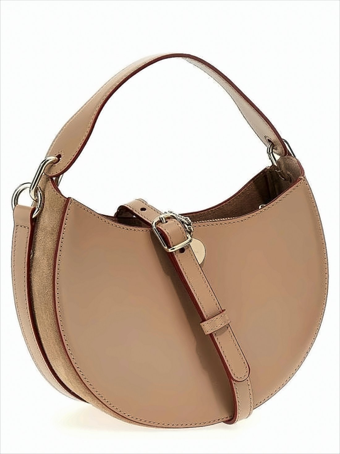 Crescent-Shaped Calf Leather Tote Bag