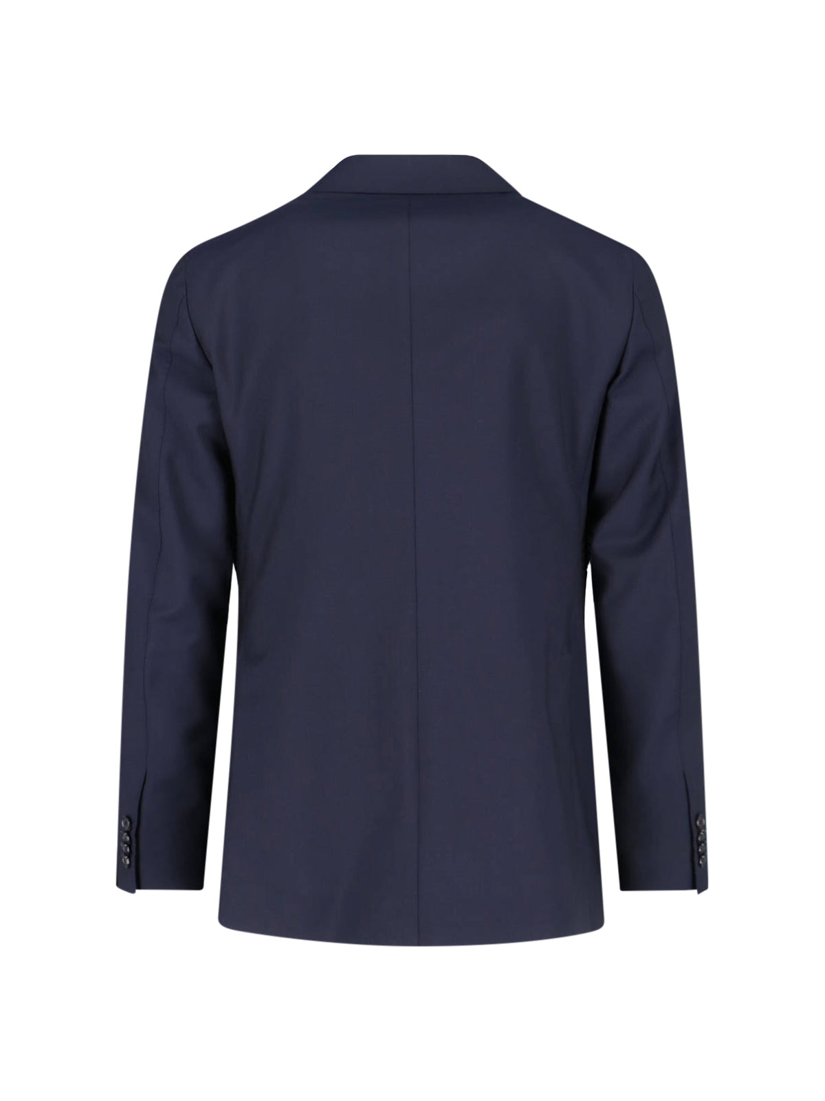 Double-Breasted Suit In A Dark Blue Wool