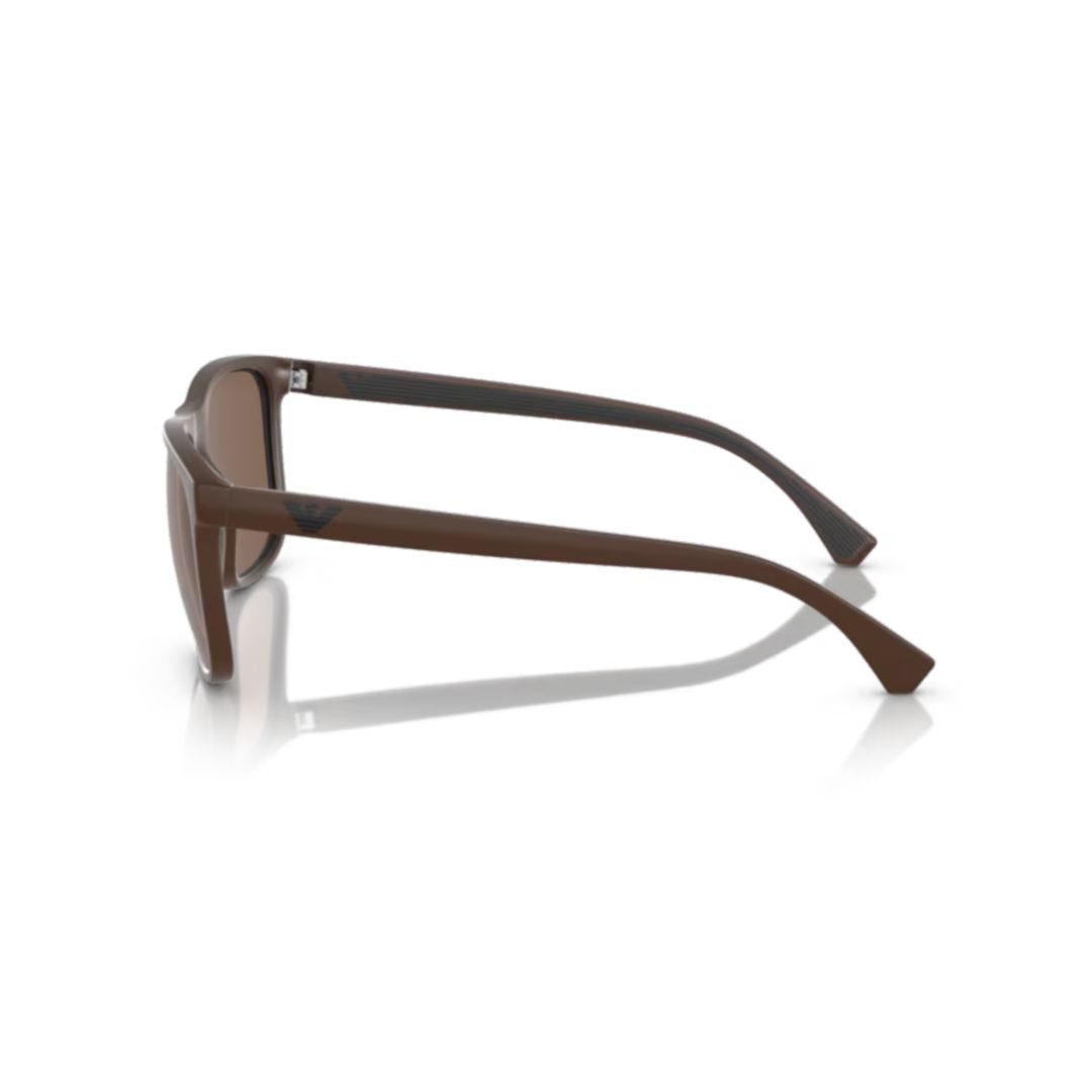 4129 Sole Rectangular Frame Sunglasses with Matte Finish