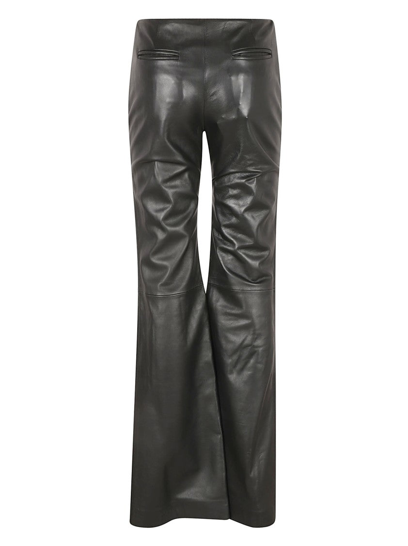 Tailored Black Leather Trousers