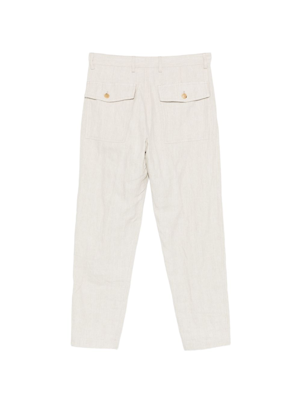 Tailored Minimalist Straight Leg Cotton Trousers