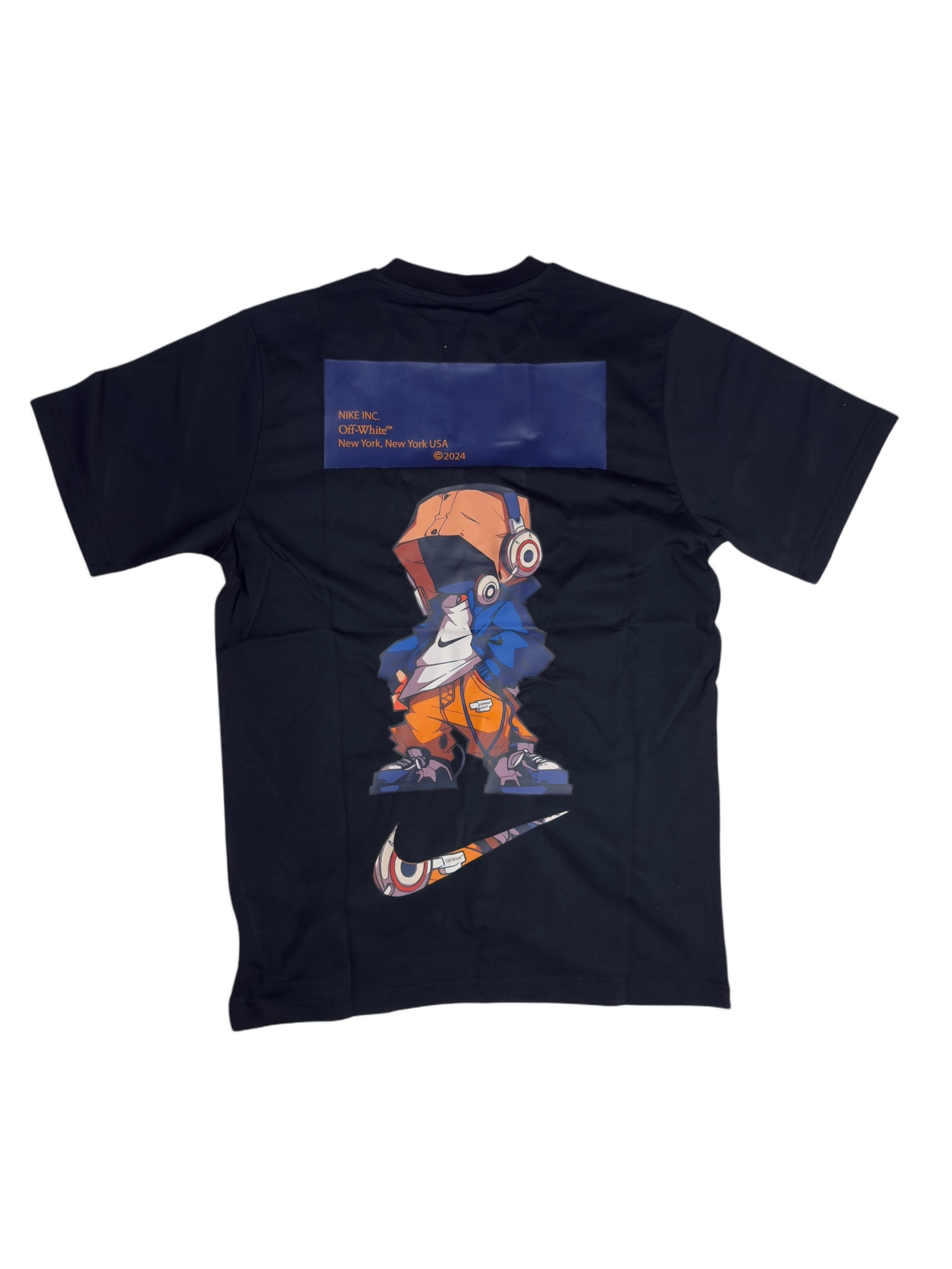 Graphic Charcoal Cotton T-Shirt with Cartoon Design