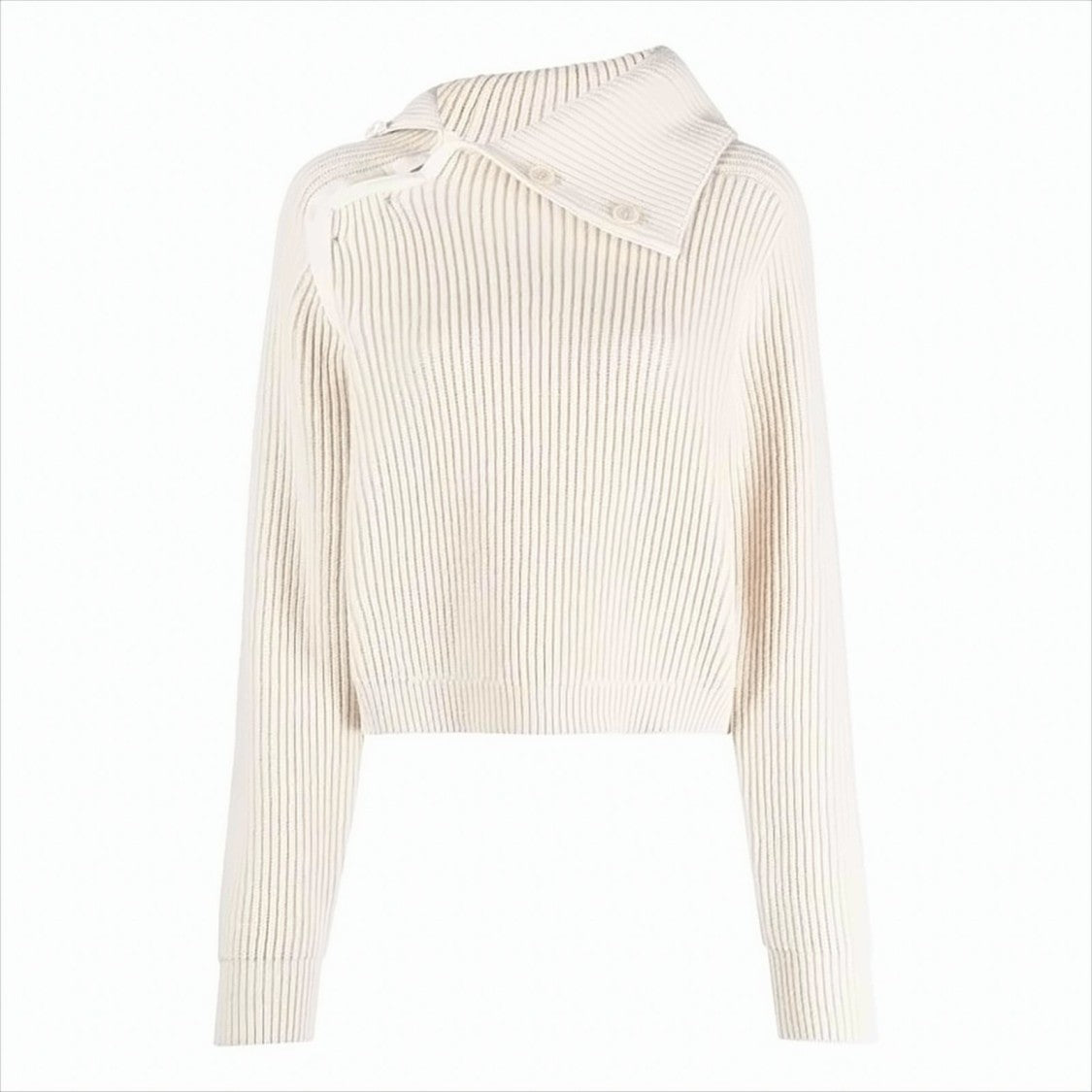 Mock Neck Ribbed Knit Sweater