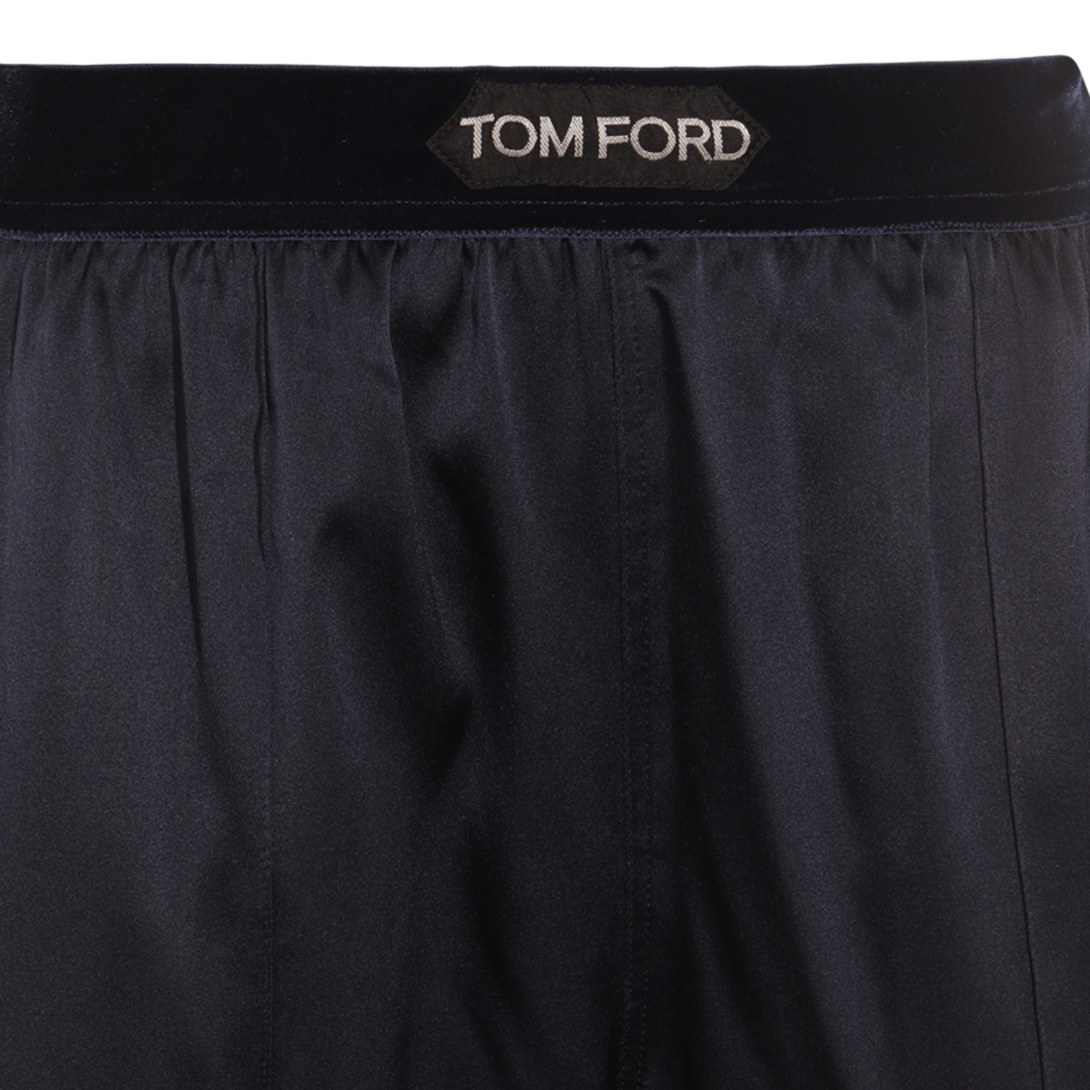 Straight-Leg Blue Trousers with Elastic Waistband