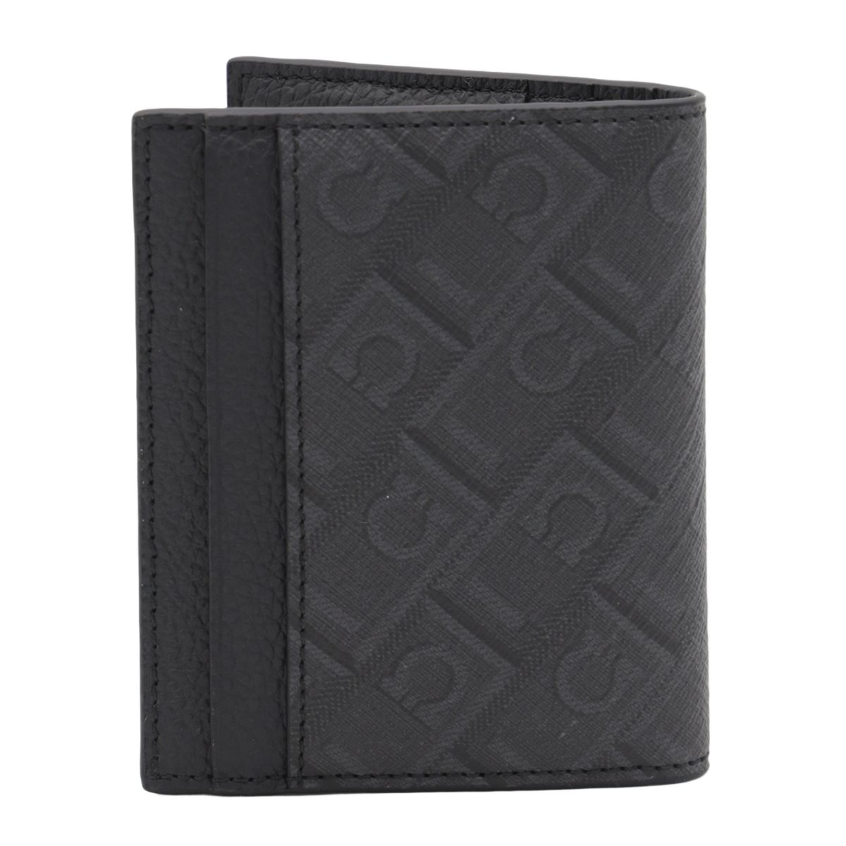 Tri-Fold Wallet with Textured Geometric Pattern