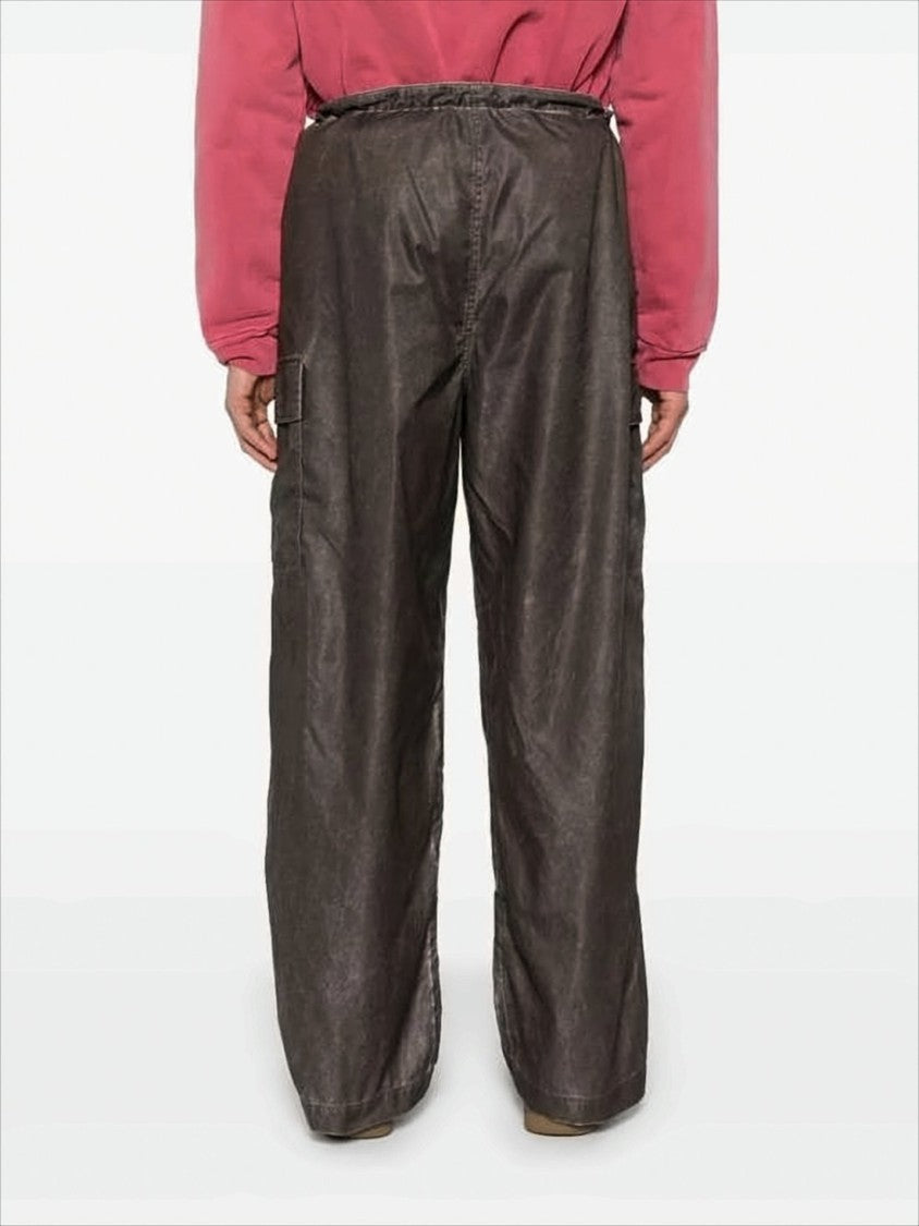 Relaxed Fit Brown Straight Pants