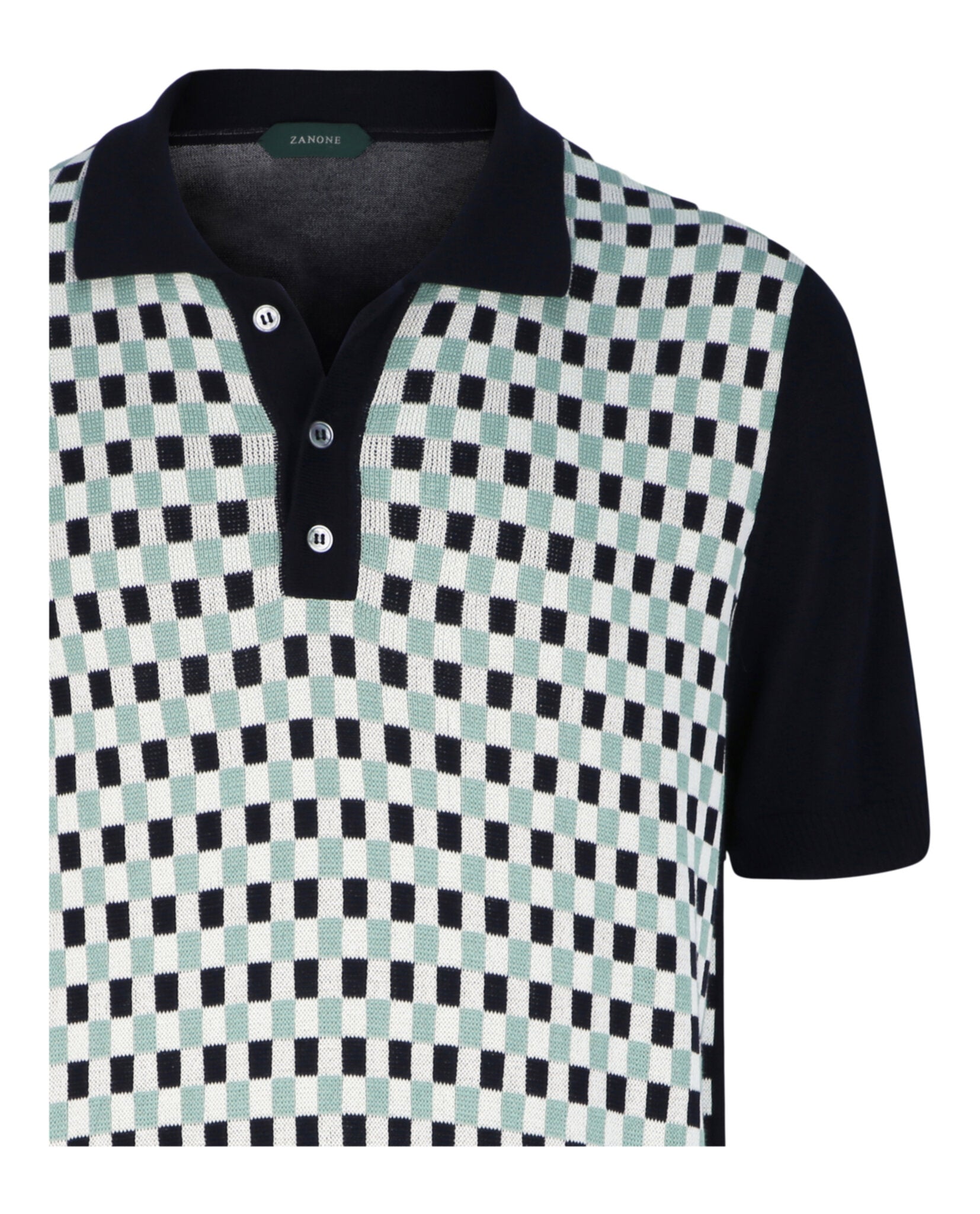Zanone Slim-Fit Geometric Polo Shirt