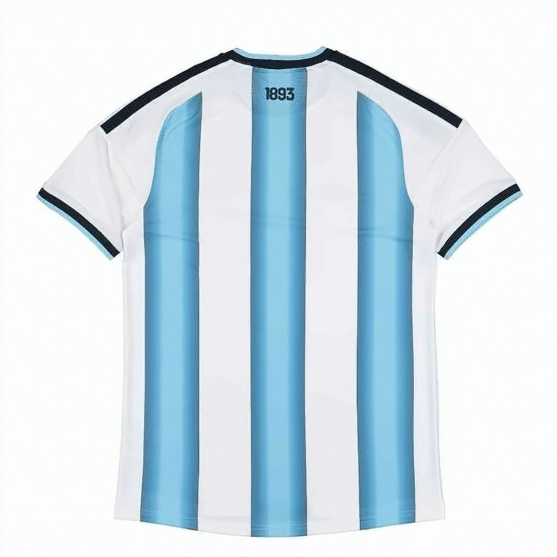 Vertical Striped Activewear Tee with Black Trim