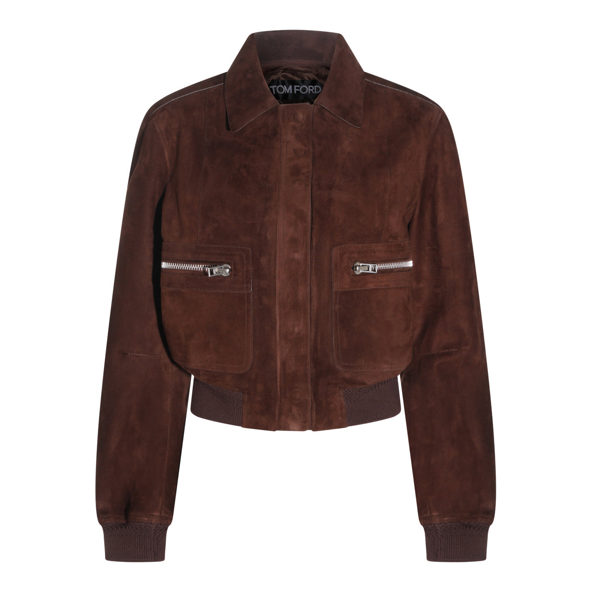 Brown Suede Cropped Jacket