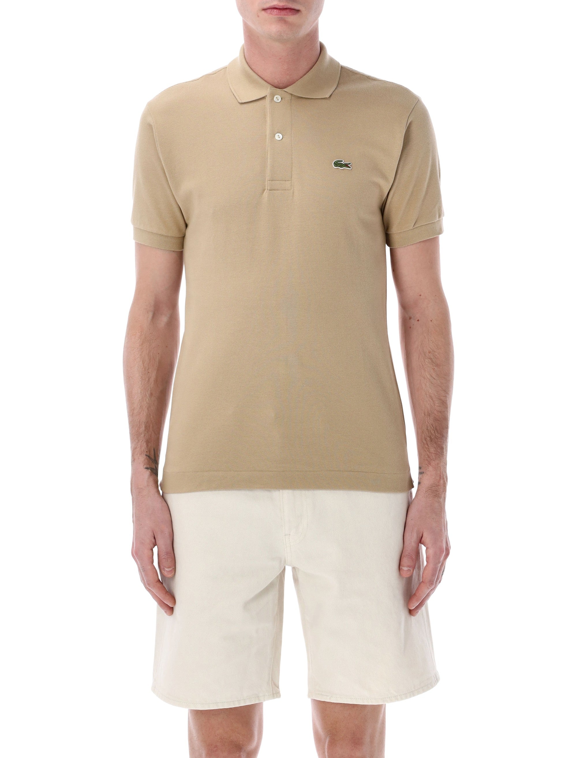 Petit Piqué Polo with Ribbed Collar and Signature Embroidery