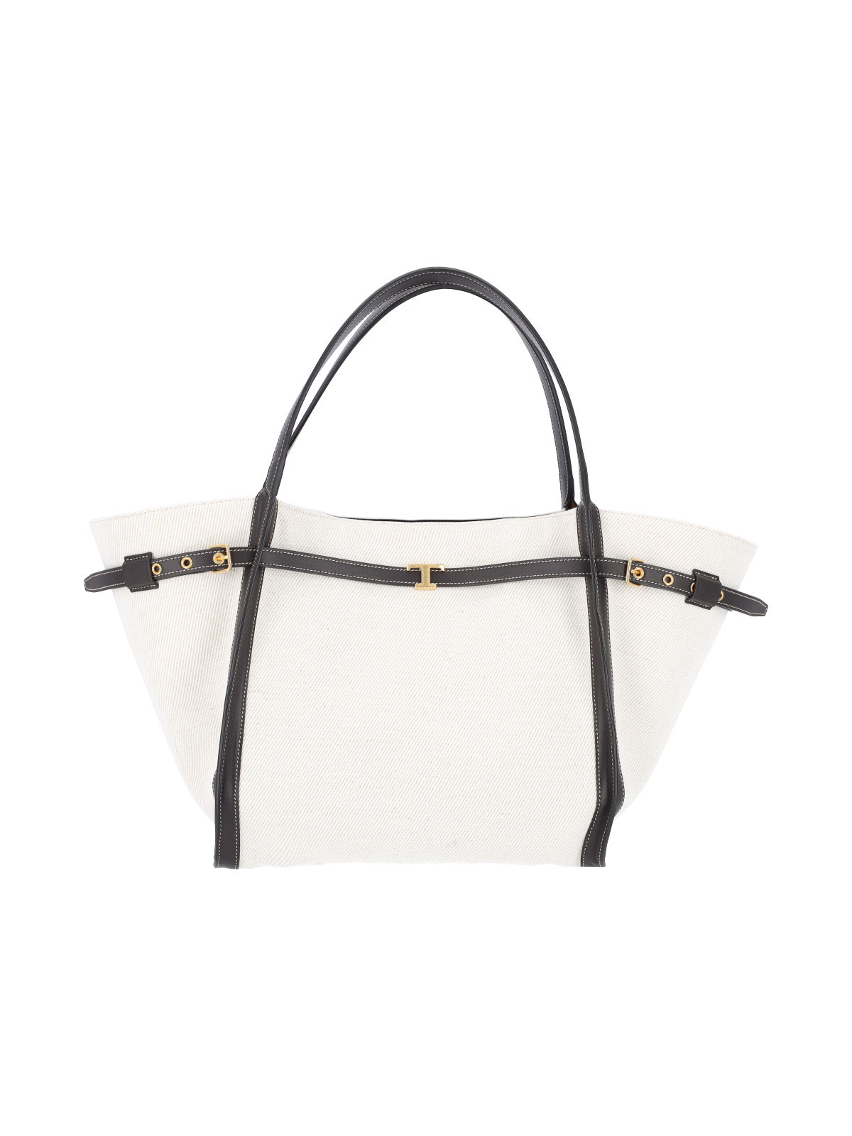 White Tim Medium Linen Tote Bag