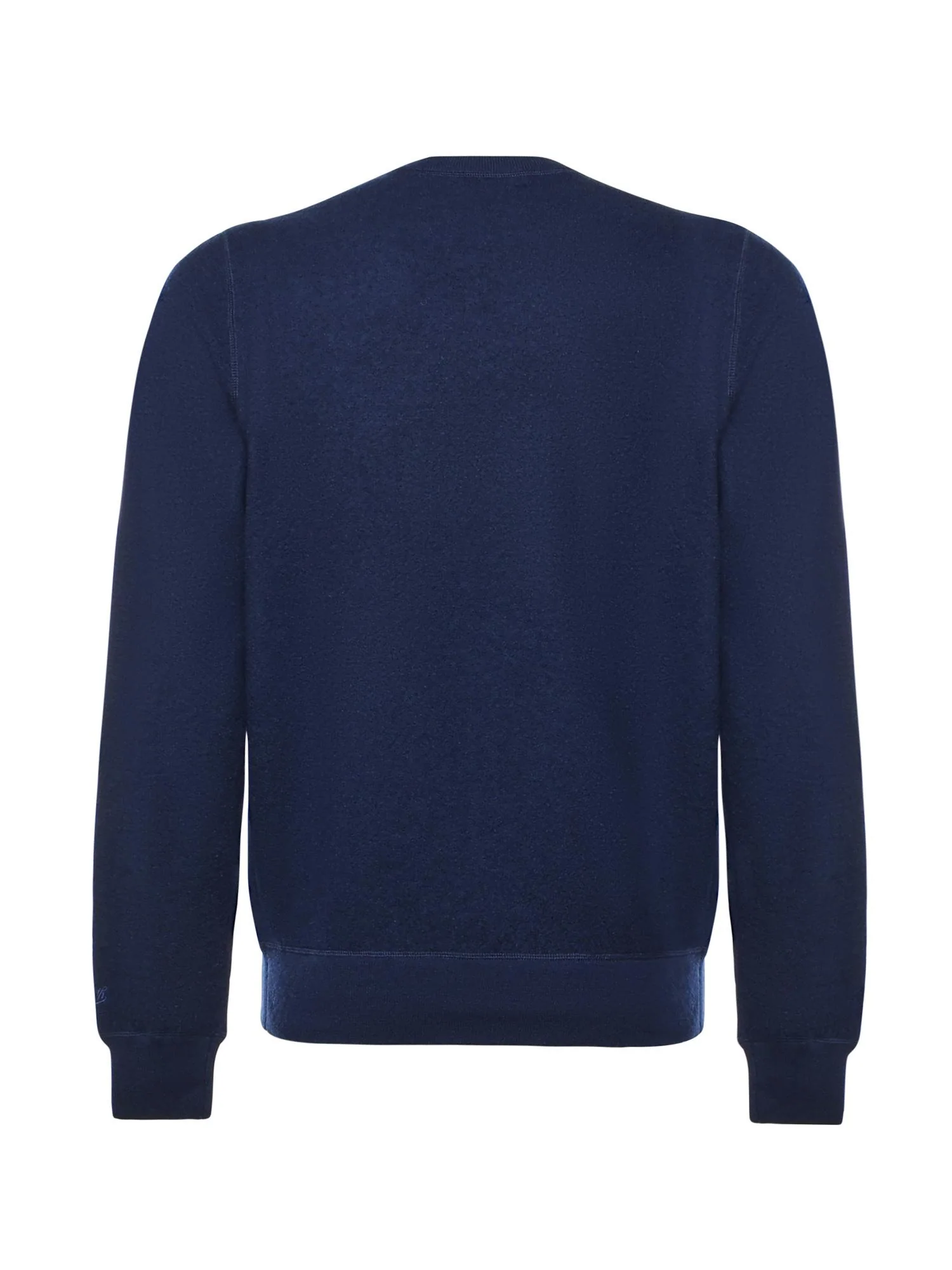 Deep Blue Sweatshirt With Classic Crew Neck